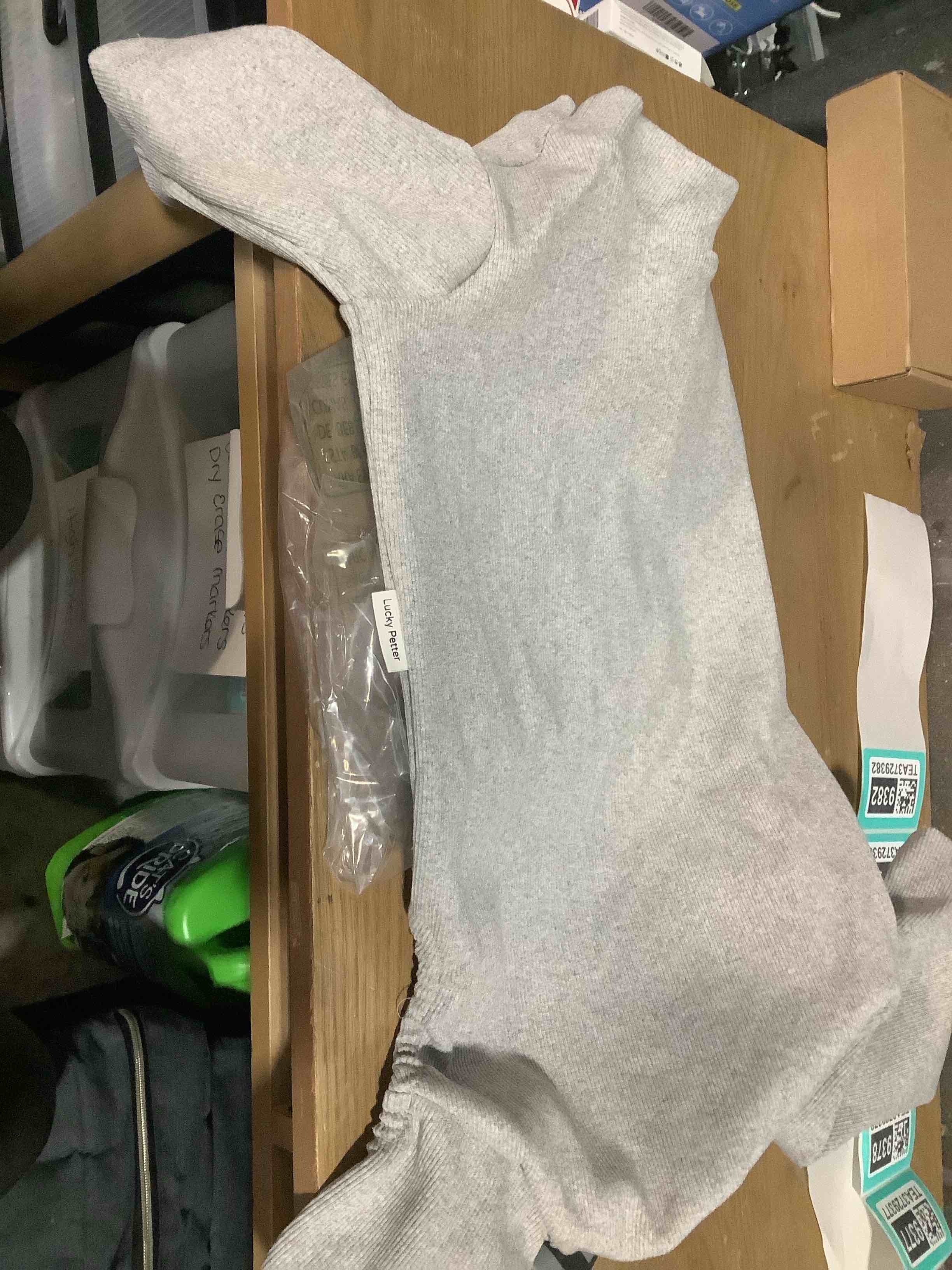 Condition photo showing Good Condition for Small Dog Pajamas Basic Onesie Doggie Jammies Stretchable Dog Jumpsuit Bodysuit (2X-Large, Basic Gray) 2X-Large Basic Gray