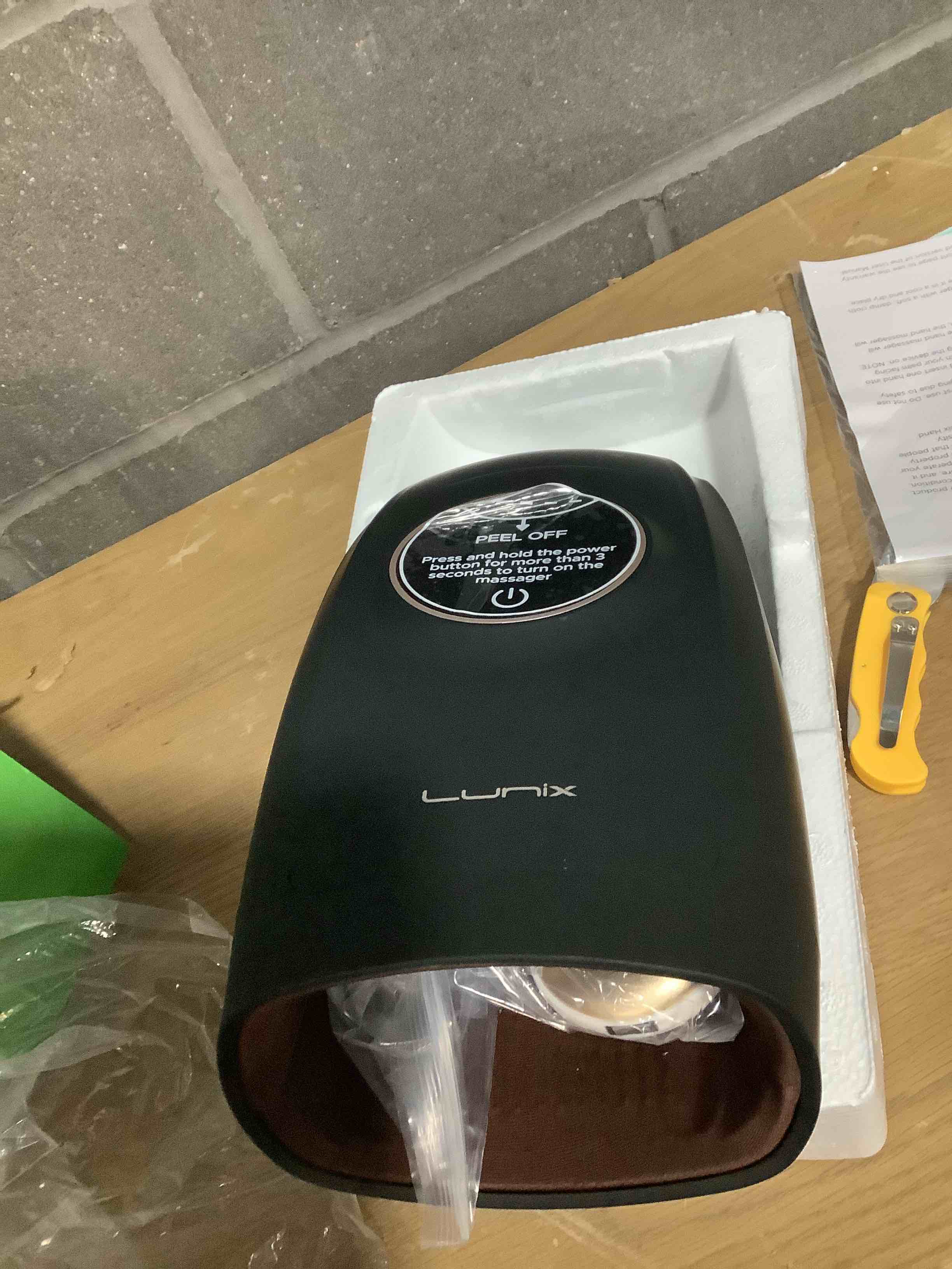 Condition photo showing Good Condition for Lunix LX7 FSA Hand Massager with Heat and Compression, Relaxing Shiatsu Massager Machine for Arthritis, Pain Relief, Carpal Tunnel, Everyday Comfort, Patented Touchscreen Display, Charcoal Black