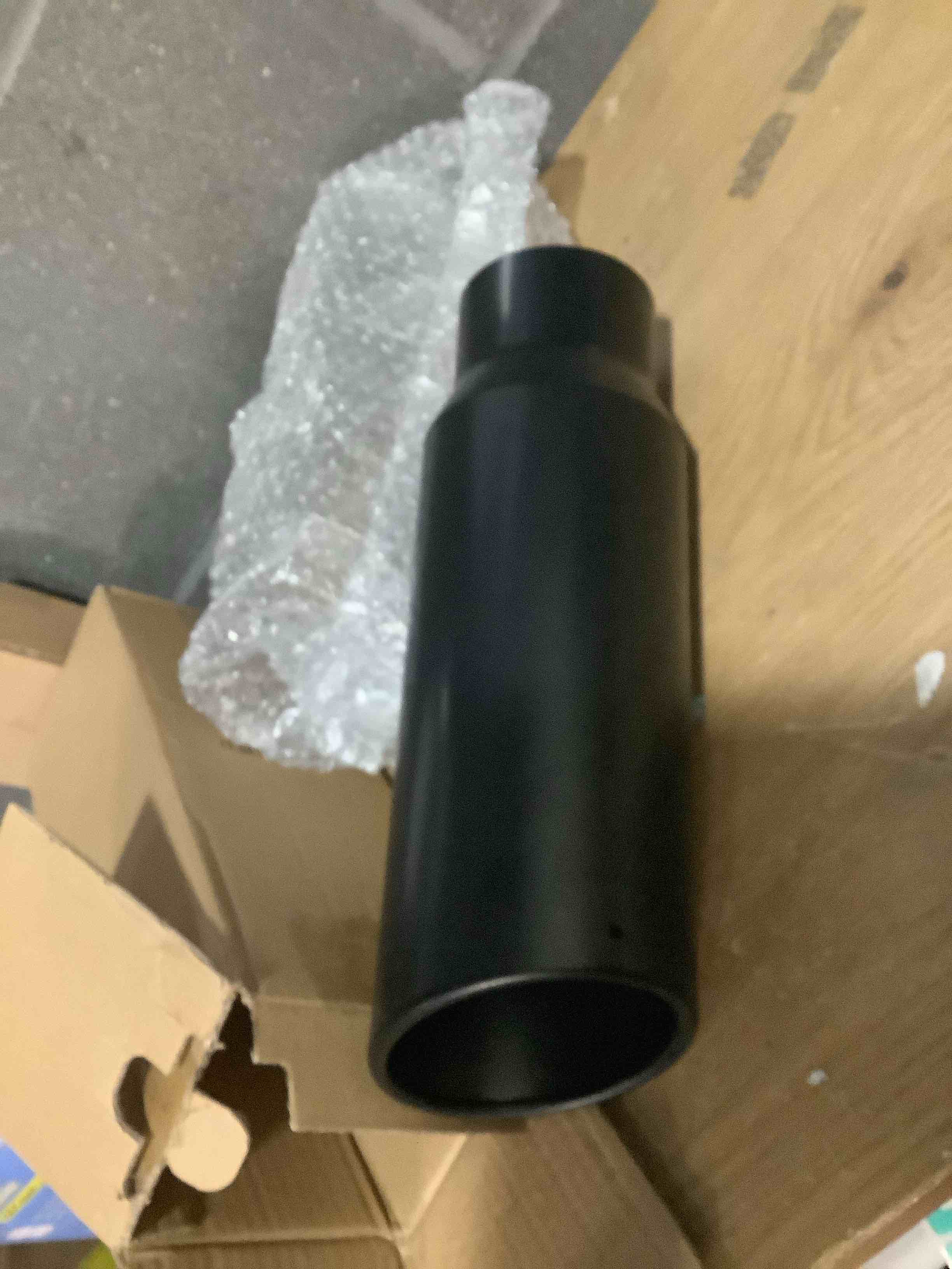 Condition photo showing Good Condition for 3 inch Inlet Exhaust Tip, 4" Outlet 12" Overall Length Stainless Steel Exhaust Tail Pipe, Bolt-On, Polished Tailpipe, Black(Fit for Tailpipe Outlet is 3", must OD not the ID)