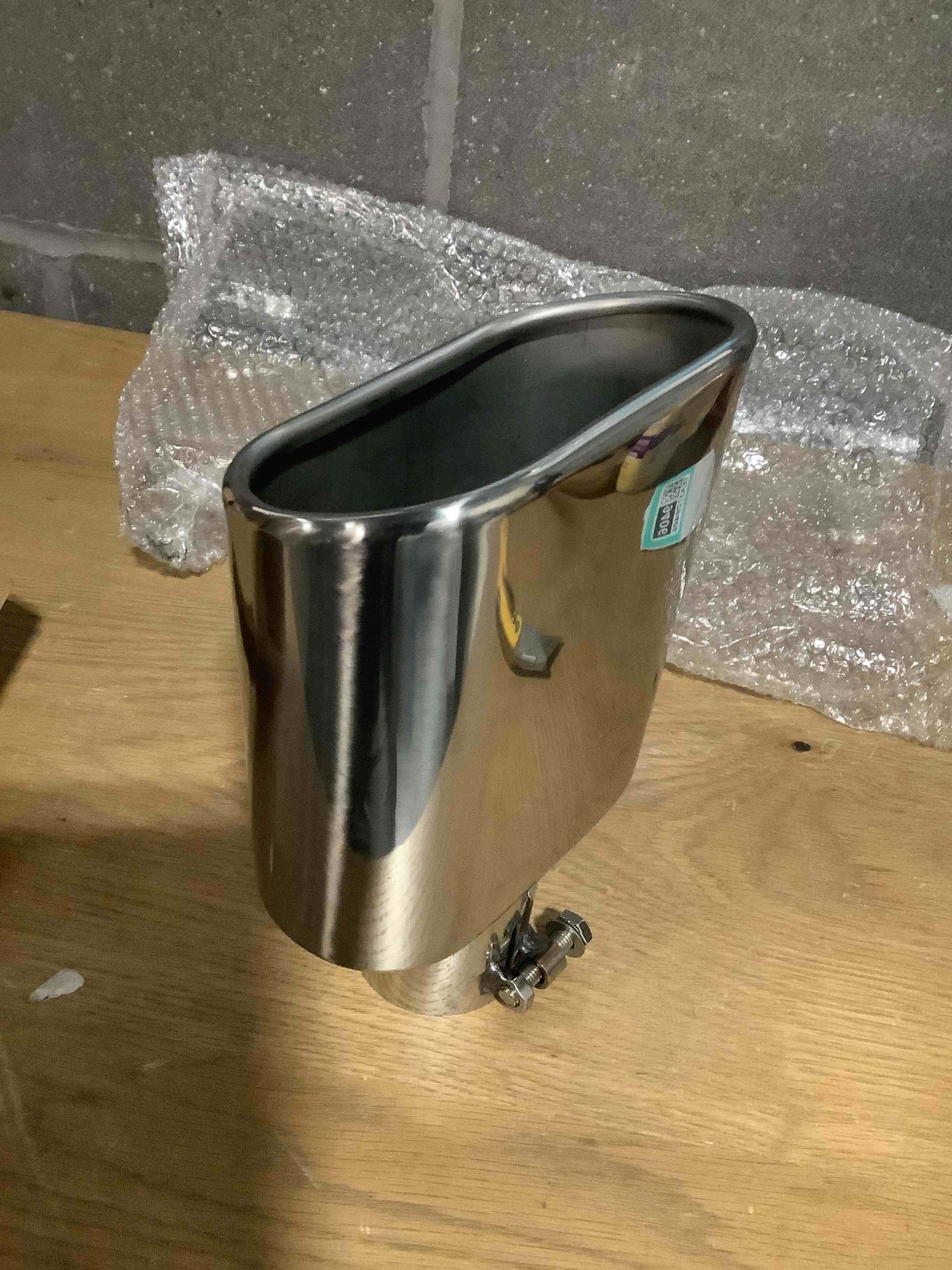 Condition photo showing Good Condition for A-KARCK Rectangle Exhaust Tip 2.25" Inlet, Polished Square Exhaust Tailpipe Tip 3" x 5.5" Outlet 9.5" Long, Bolt on Design Easy Installation 2.25inch Polished