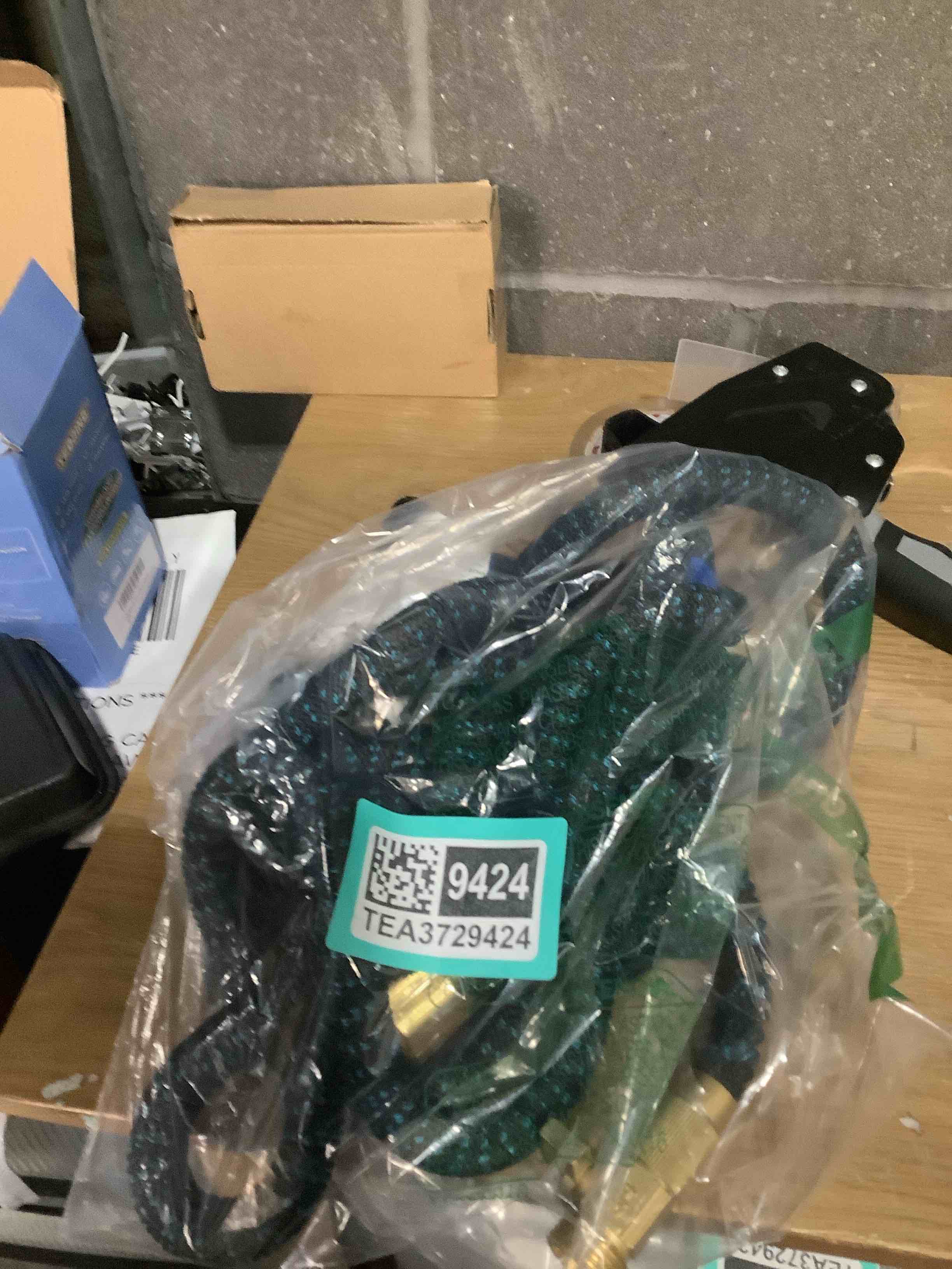 Condition photo showing Good Condition for Flexi Hose Expandable Garden Hose with 8 Function Nozzle, 50FT - Lightweight Retractable Garden Hose, Water Hose - No-Kink Flexibility, 3/4 Inch Solid Brass Fittings and Double Latex Core