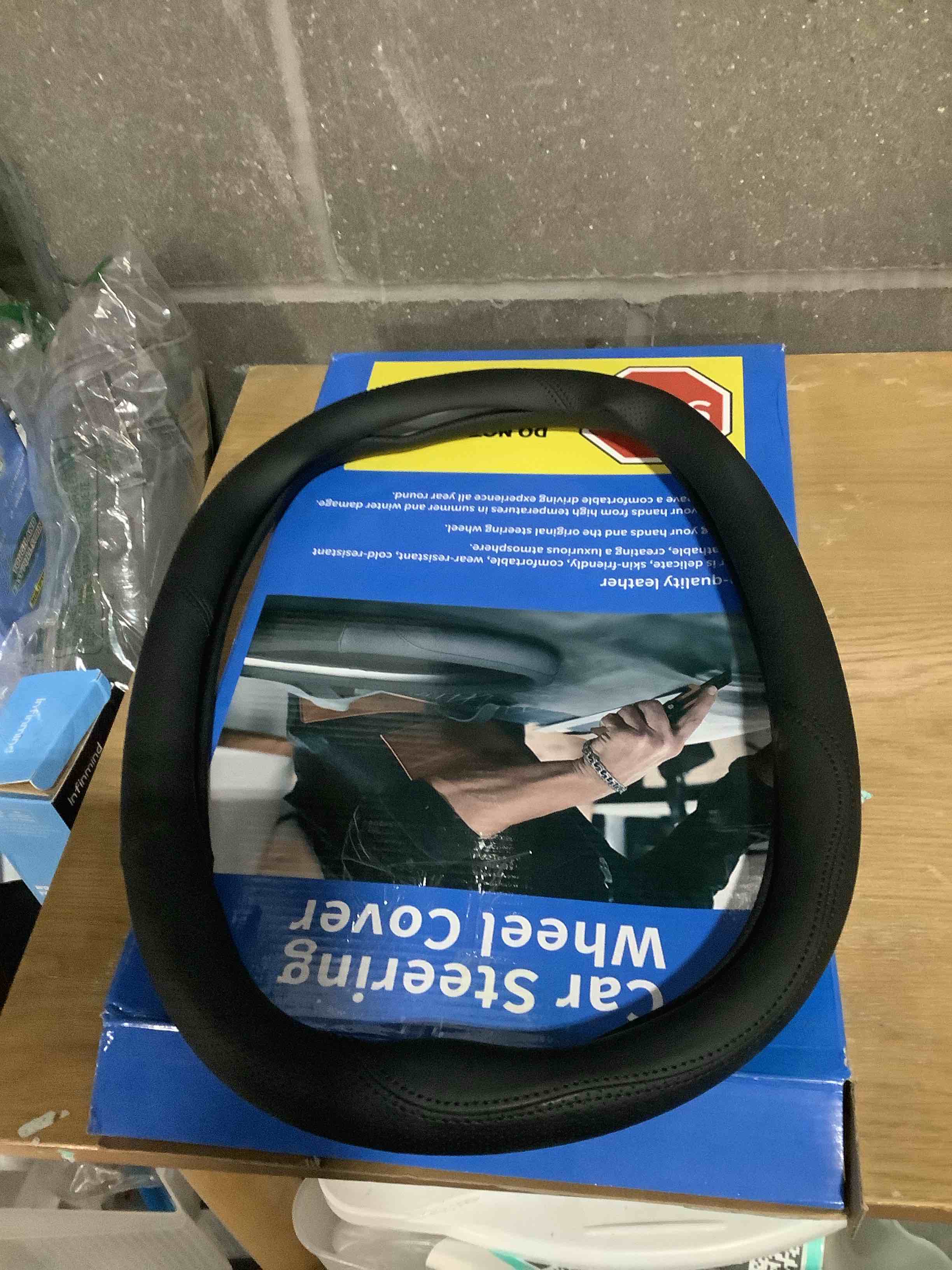 Condition photo showing Good Condition for for Subaru Steering Wheel Cover, Premium Leather Car Steering Wheel Cover with Logo, Non-Slip, Breathable, for Subaru Accessories (B-Style,for Subaru) B-Style For Subaru