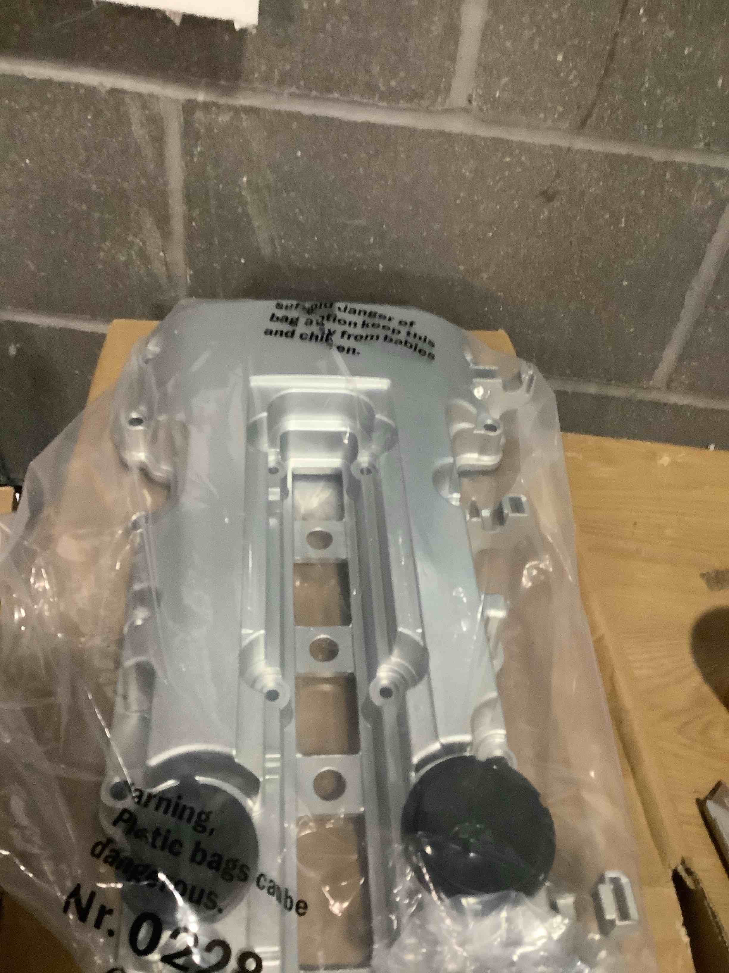 Condition photo showing Good Condition for Upgraded Aluminum Valve Cover with Gasket, Bolts & Oil Filler Cap Compatible with 2011-2020 Chevy Cruze Sonic Trax Volt ELR Buick Encore 1.4L Turbo Replace 55573746 25198498 264-968 25198874 Aluminum Painted Silver