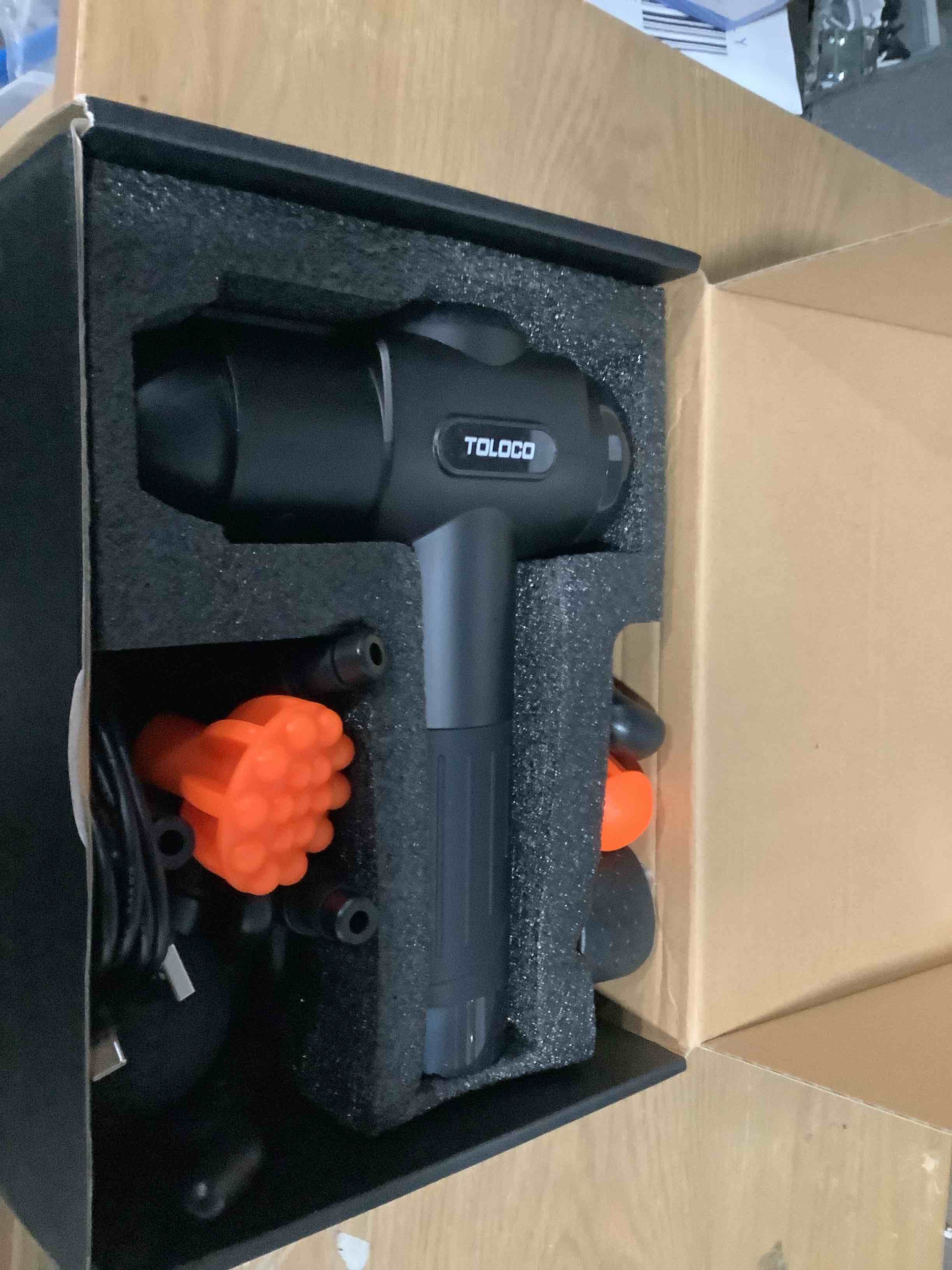 Condition photo showing Good Condition for TOLOCO Massage Gun, Deep Tissue Back Massage for Athletes for Pain Relief, Percussion Massager with 10 Massages Heads & Silent Brushless Motor, Valentines Day Gifts for Him Her, Black