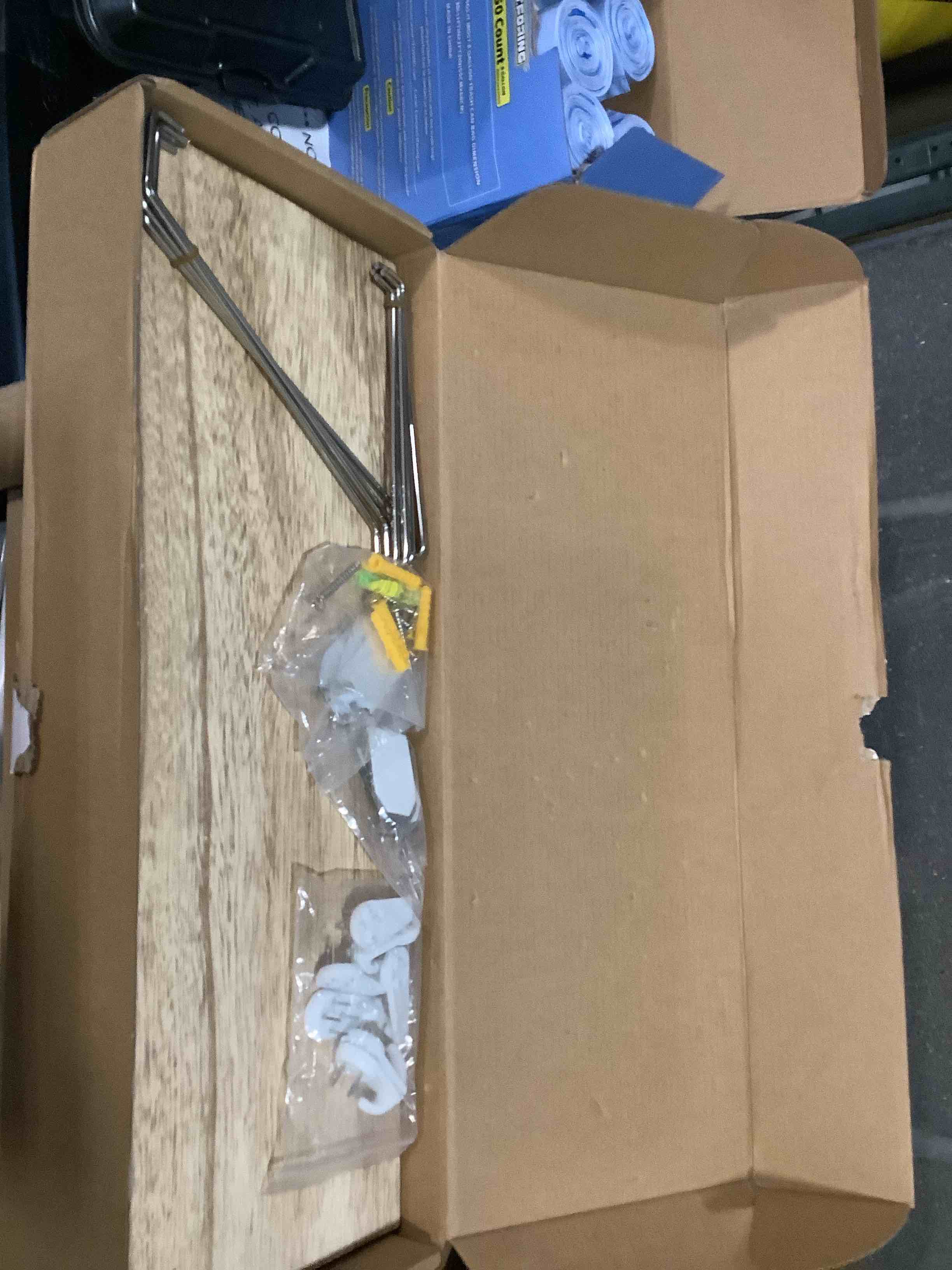 Condition photo showing Good Condition for MITIME Floating Shelves Set of 3 Rustic Solid Wood Floating Shelf Wall Storage Shelves for Living Room, Bedroom, Bathroom, Kitchen Laundry, Office,no Drill Shelf(Light Color L+L+L)