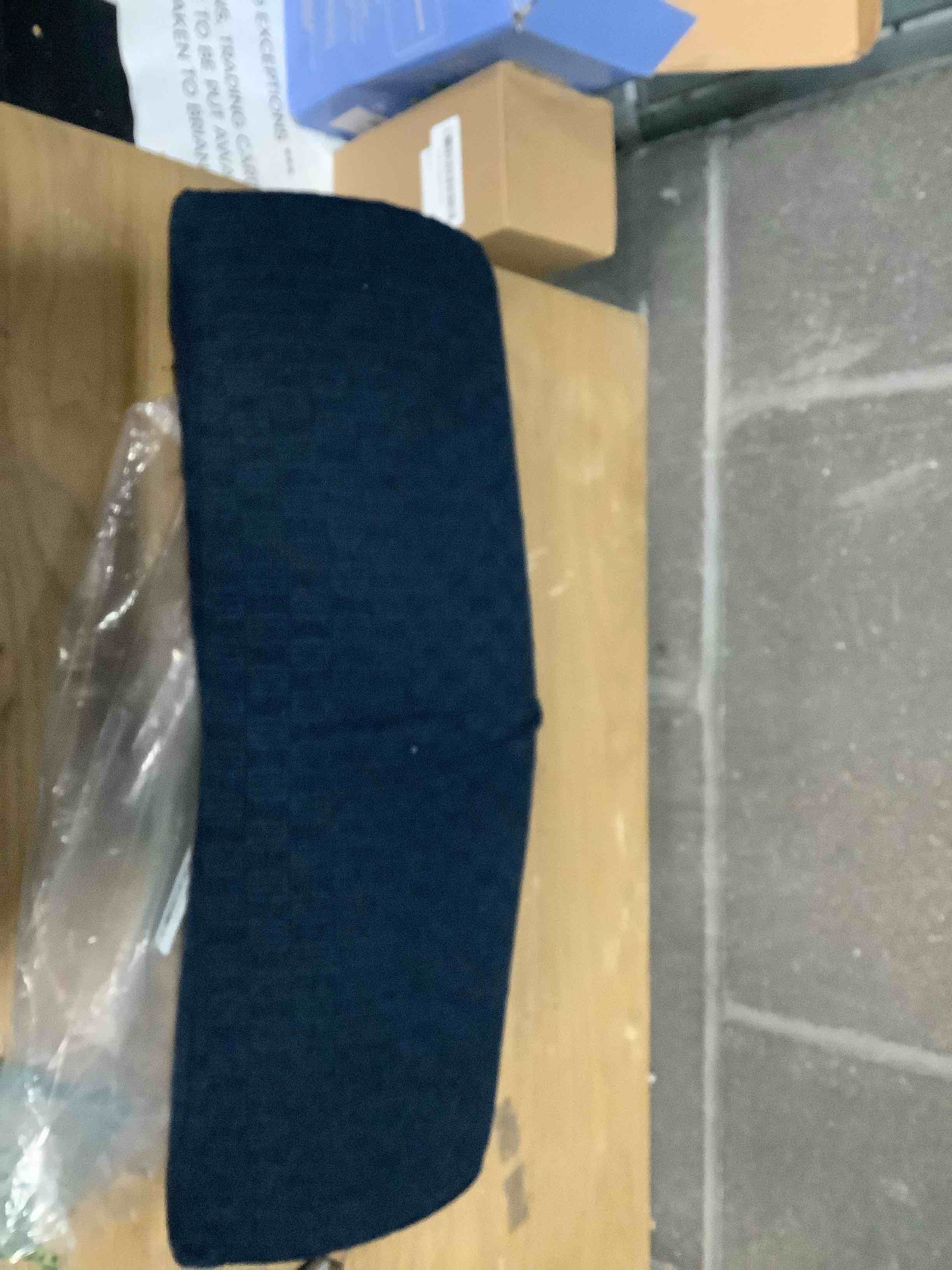 Condition photo showing Good Condition for Cozyhealth - 2.95" H*18.7" L - Soft Small Lumbar Pillow for Sleeping, Memory Foam Back Lumbar Support Cushion for Lower Back Pain Relief Bed Waist Sleep Support Pillow for Side, Back(Dark Blue, Small) Dark Blue Small