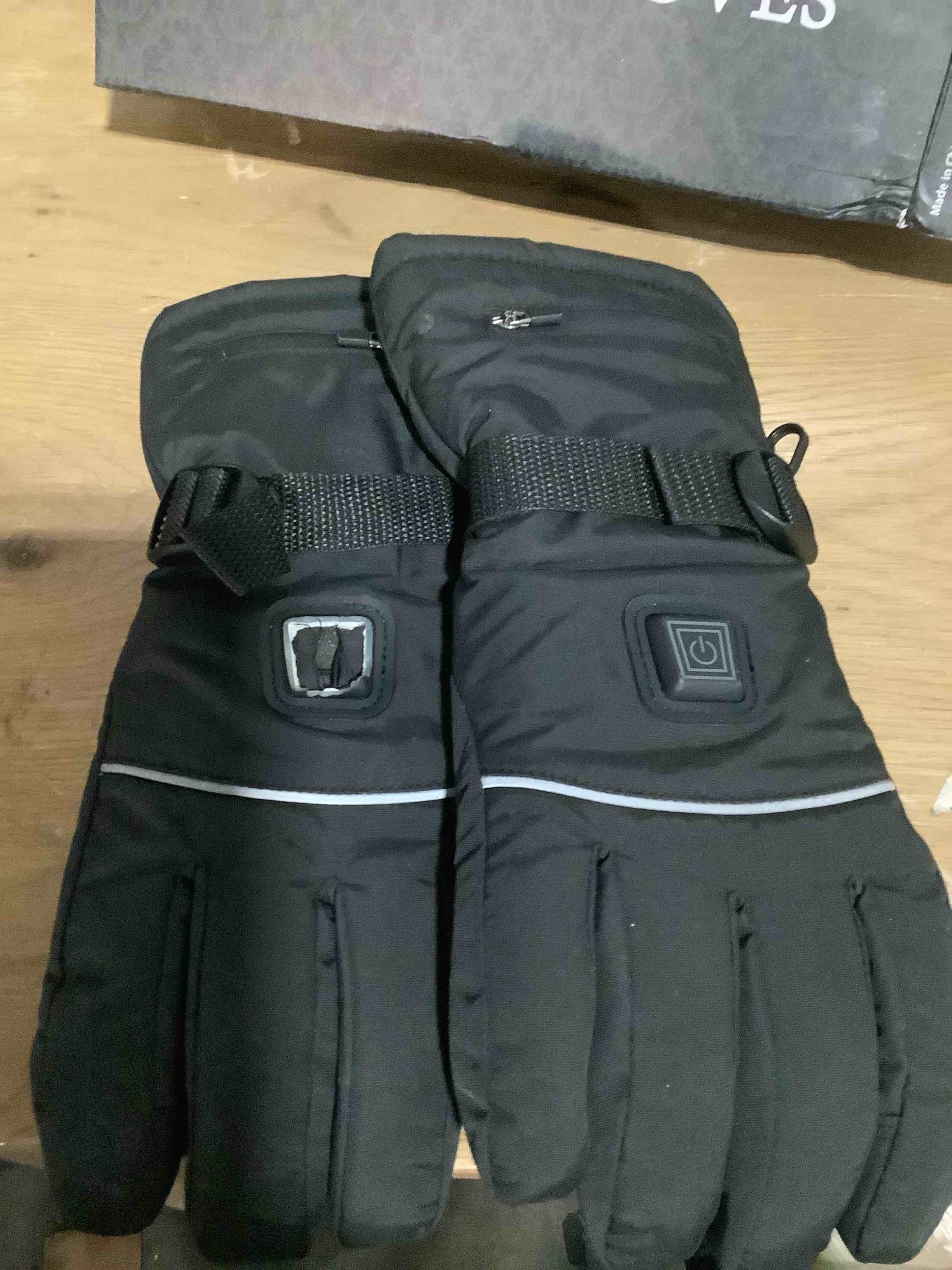 Condition photo showing As Is for Spring Electric Rechargeable Battery Heated Gloves - Waterproof Touchscreen for Outdoor Sports, Hiking, Skiing, Running, Work Large