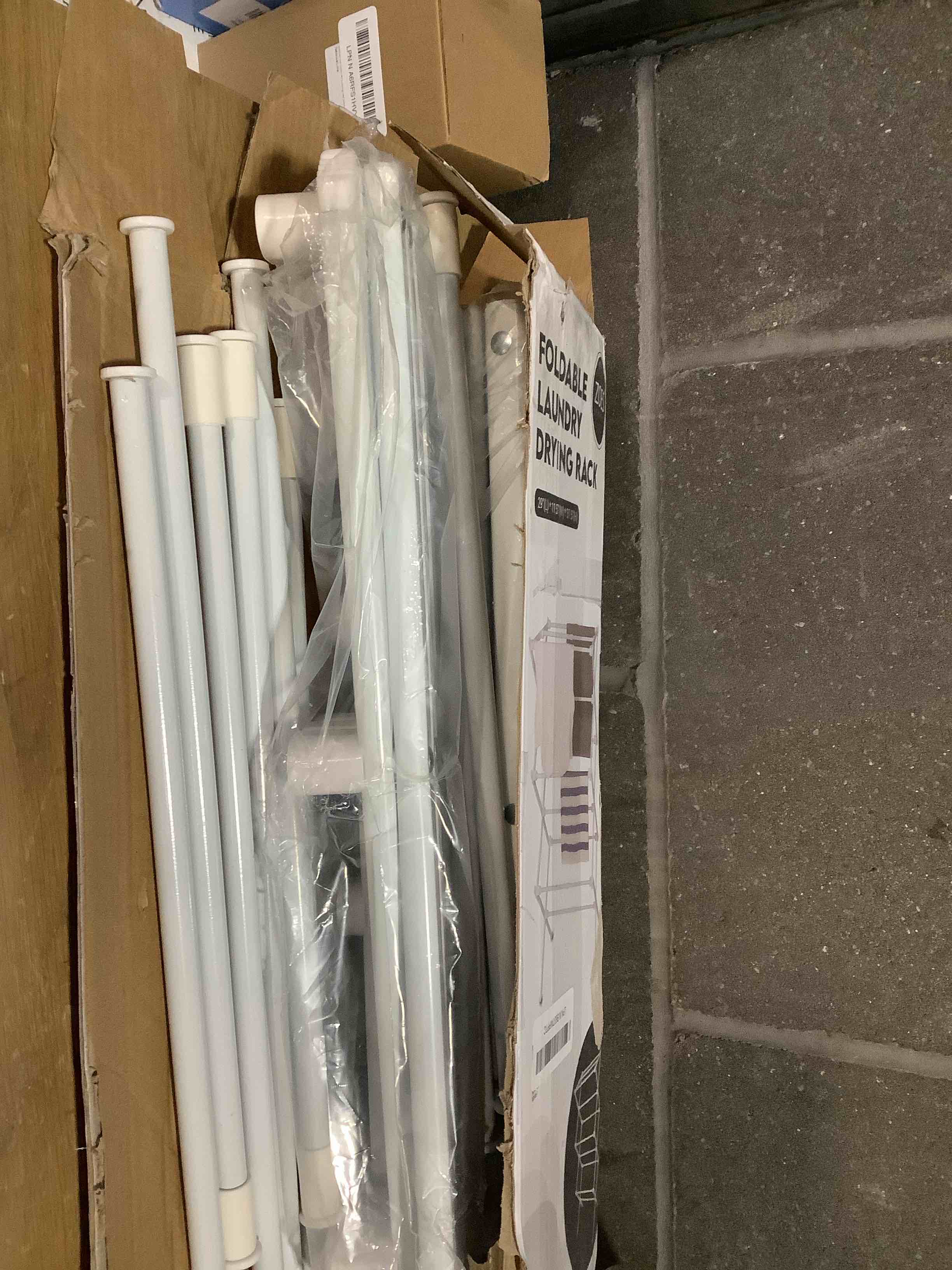 Condition photo showing As Is for 2026 Enhanced Clothes Drying Rack | Foldable Drying Rack Clothing for Laundry | Small Collapsible Portable Dryers for Laundry | Use for Indoor & Outdoor | White 37.5"x29"x12"