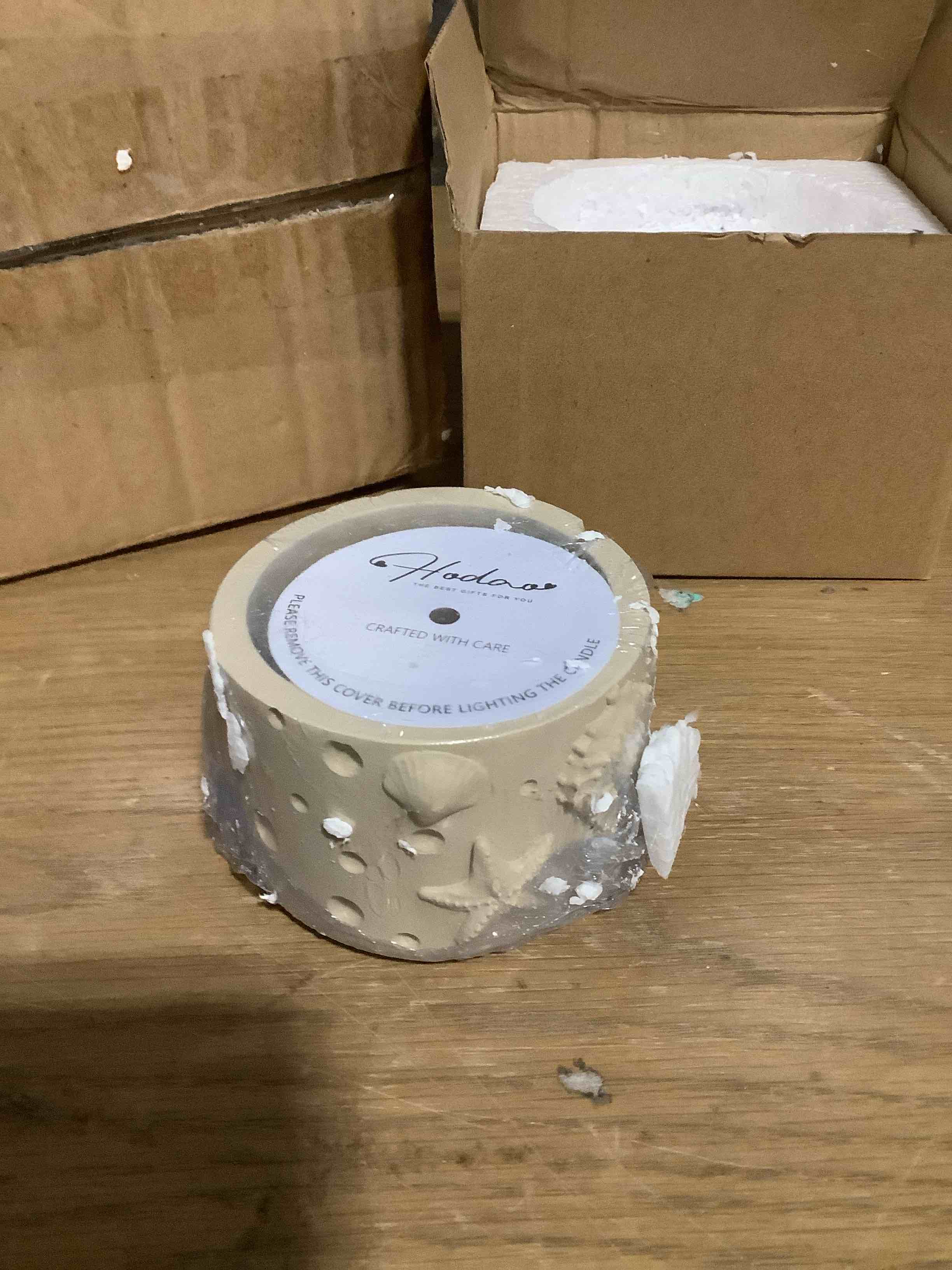 Condition photo showing New/Like New for Avanti Linens - Covered Jar, Resin Countertop Organizer, Beach Inspired Bathroom Accessories (Seaglass Collection)