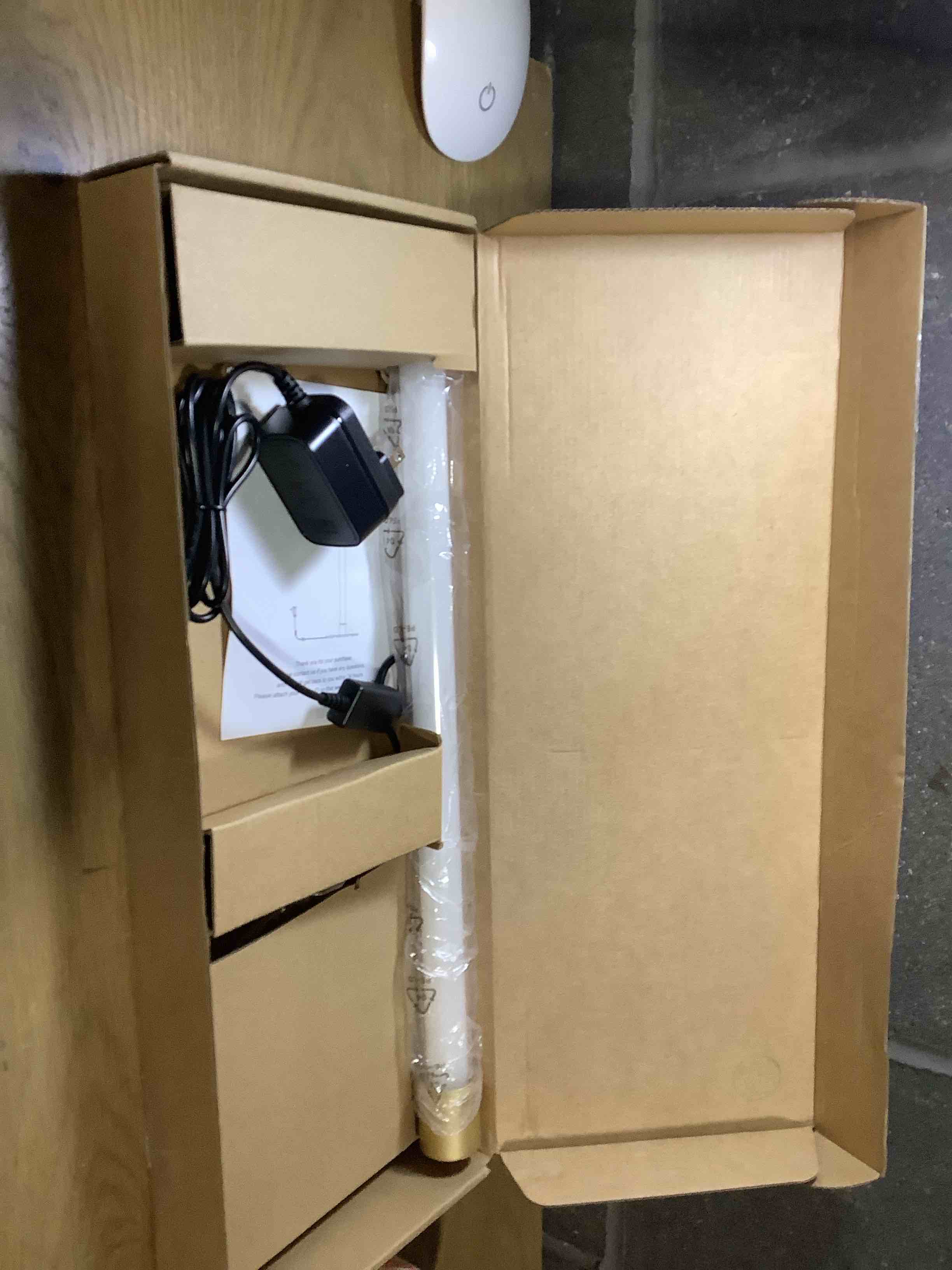 Condition photo showing Good Condition for EDISHINE Modern Table Lamp, LED Slim Bedside Lamp with 360° Illumination, Stepless Dimming & 3 Color Temperature, Nightstand Lamp for Bedroom, Living Room, Gold Modern-Gold