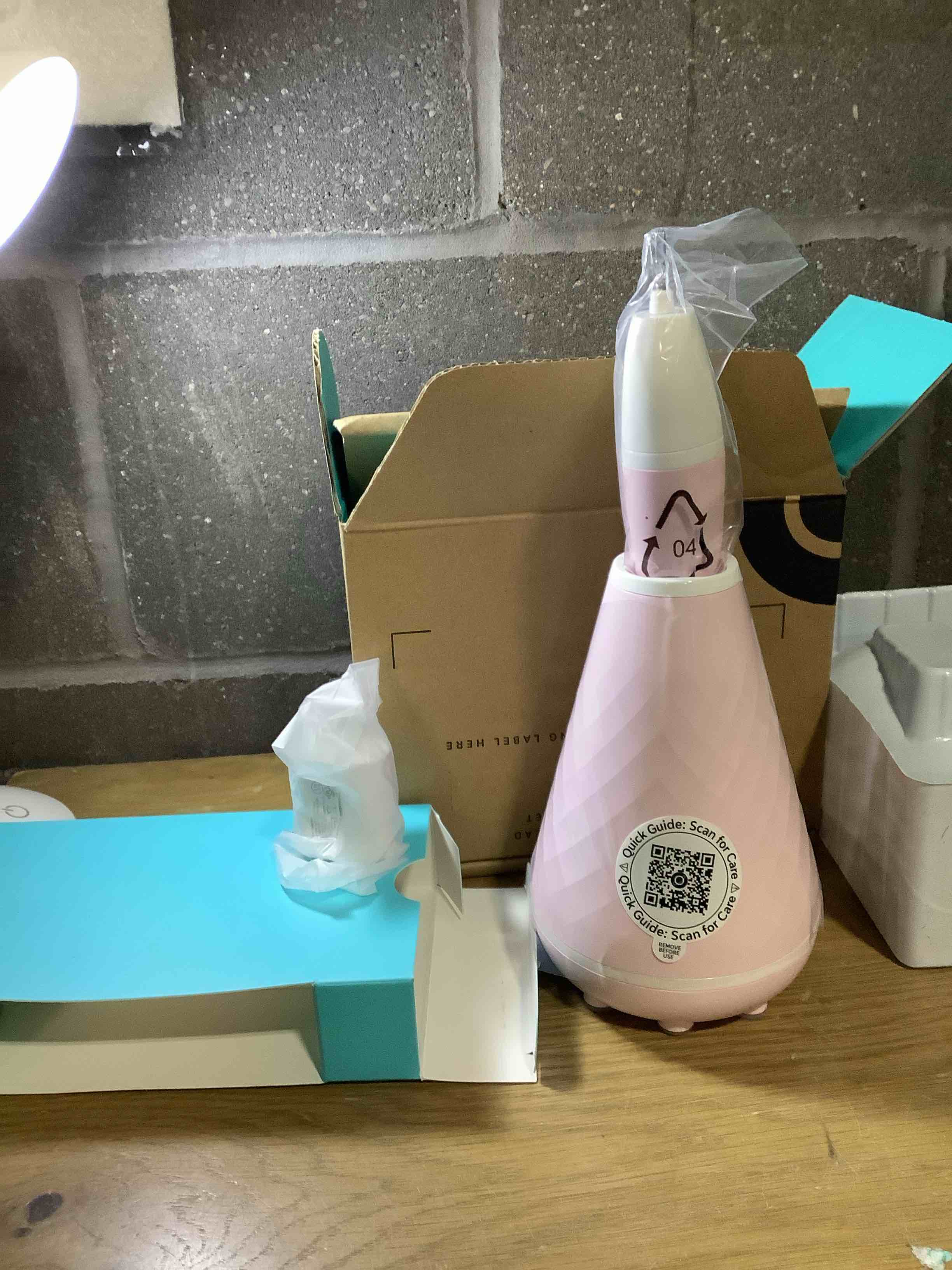 Condition photo showing New/Like New for Tao Clean UV Sanitizing Sonic Toothbrush and Cleaning Station, Electric Toothbrush, Dual Speed Setting, Pink Blush