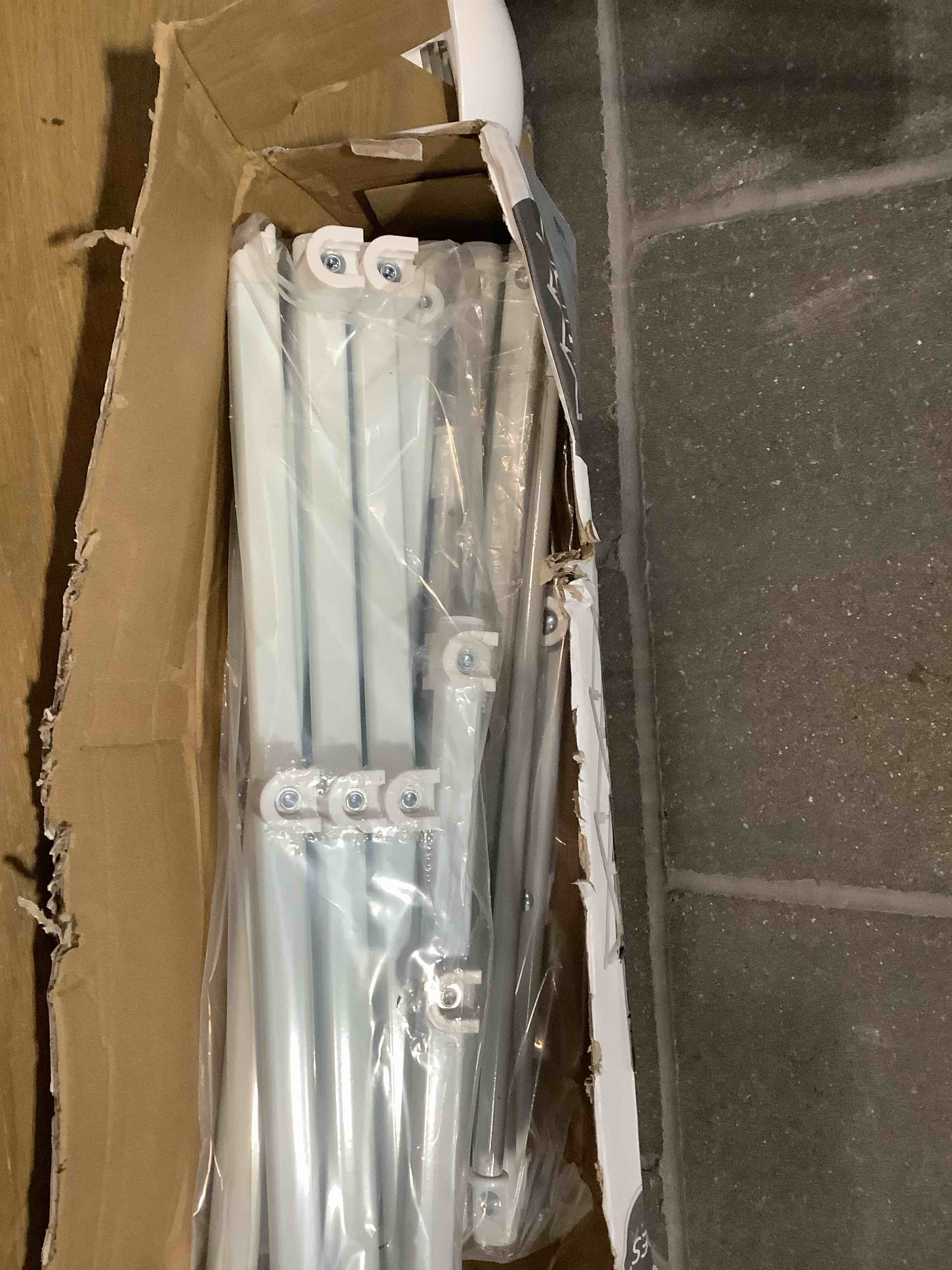 Condition photo showing As Is for 2026 Enhanced Clothes Drying Rack | Foldable Drying Rack Clothing for Laundry | Small Collapsible Portable Dryers for Laundry | Use for Indoor & Outdoor | White 37.5"x29"x12"