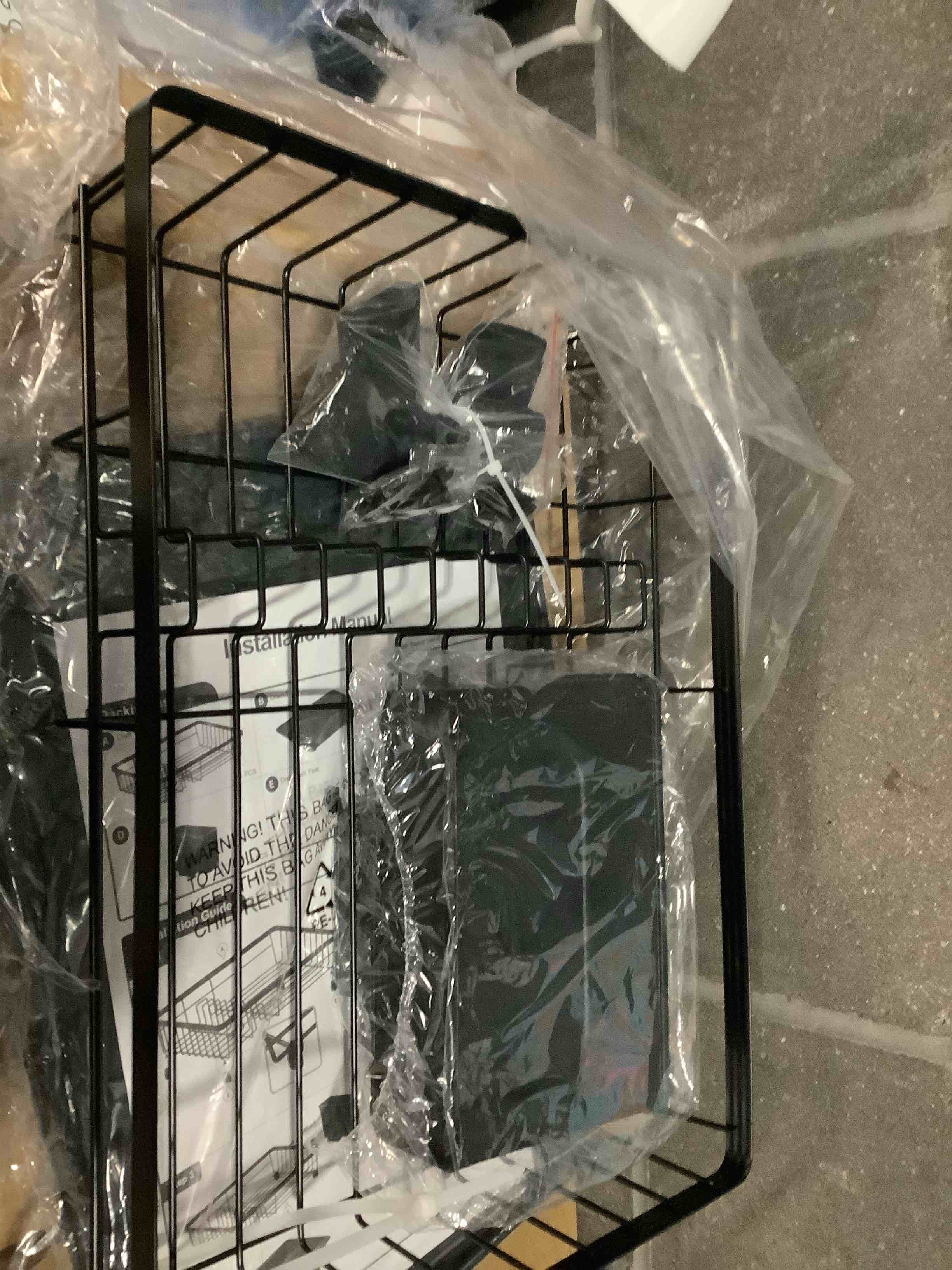 Condition photo showing New/Like New for Dish Drying Rack, Stainless Steel Space-Saving Dish Rack, Dish Racks for Kitchen Counter, Kitchen Dish Drainers with Removable Utensil Holder,New Drain Outlet,Plate Rack and Drainboard, Black 1 Tier-black