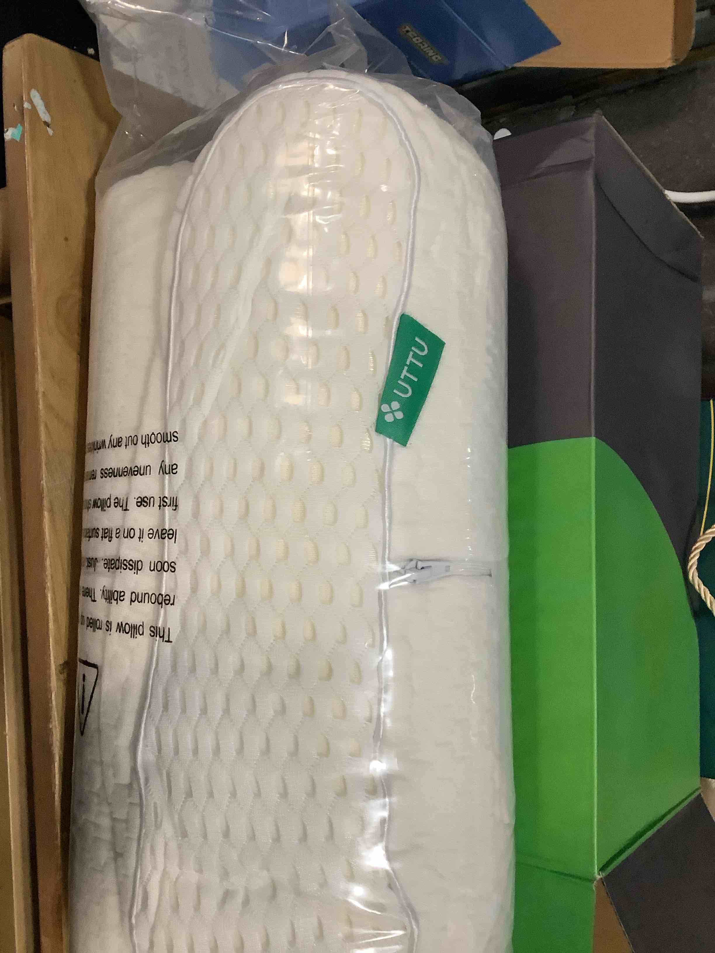Condition photo showing Good Condition for UTTU Cervical Pillow for Neck Strain Relief, Memory Foam Neck Pillow for Sleeping, Adjustable Orthopedic Sandwich Pillow, Contour Cooling for Side Back Stomach Sleeper, Queen(23.6"×14"×5.2"/4.5") Queen Size