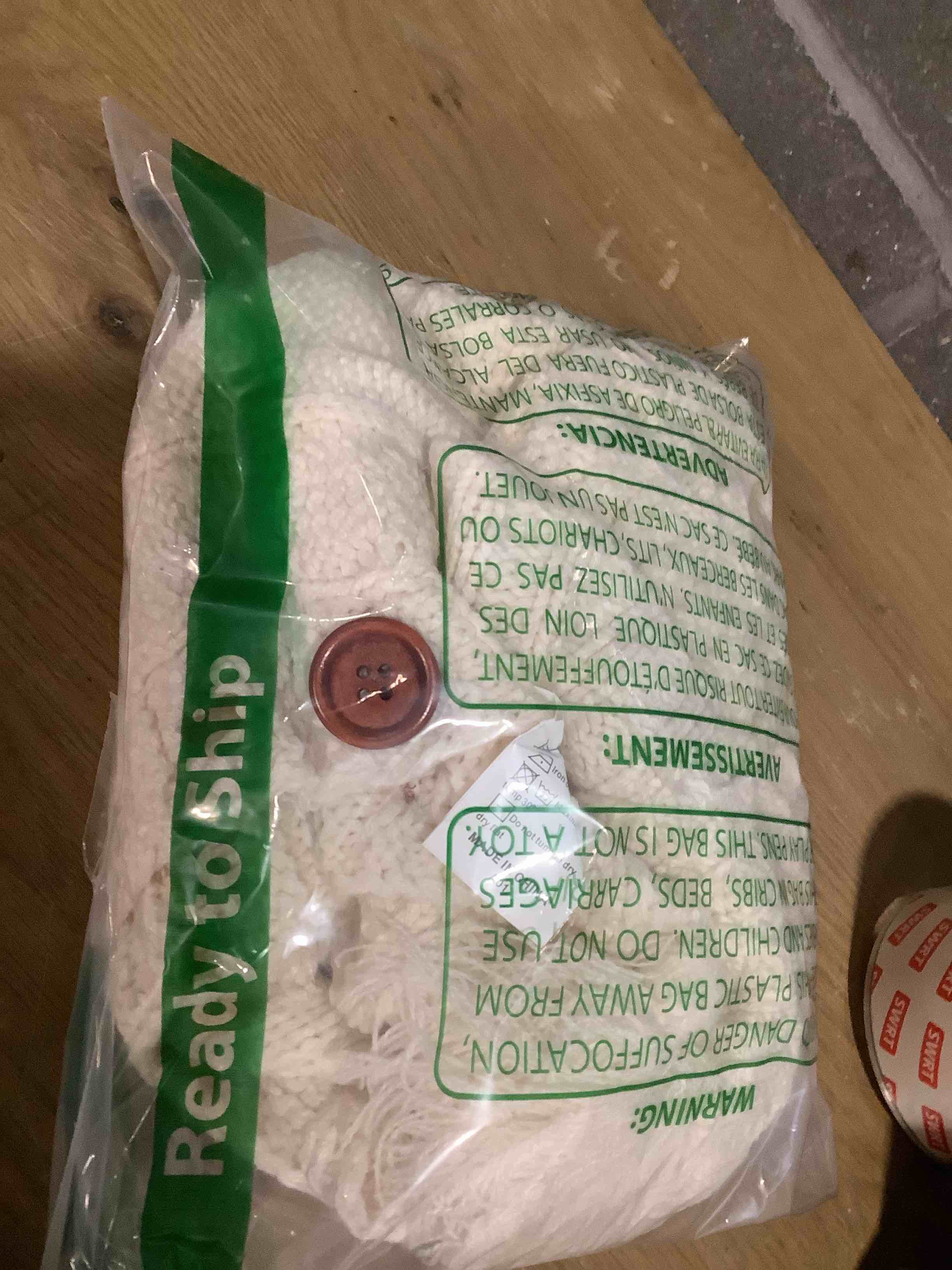 Condition photo showing Good Condition for XMWEALTHY Newborn Baby Wrap Swaddle Blanket Knit Sleeping Bag Receiving Blankets Stroller Wrap for Baby(Black Grey) (0-6 Month) Beige