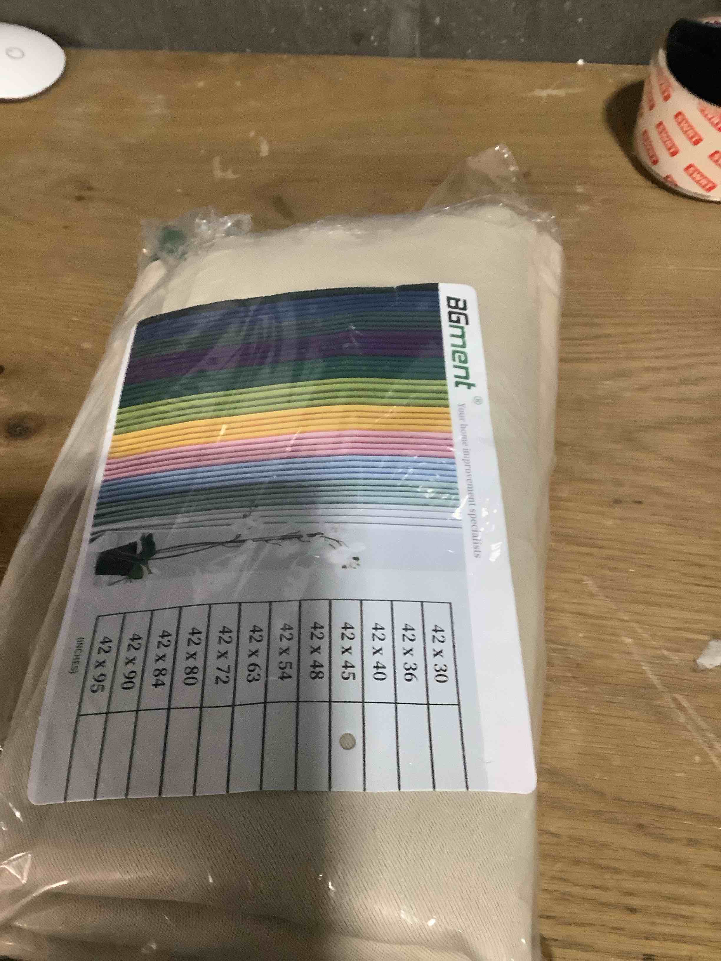 Condition photo showing New/Like New for BGment Champagne Blackout Curtains 45 Inches Long for Bedroom Kitchen Window - Room Darkening Drapes Short Length with Rod Pocket for Bathroom Cafe, 2 Panels, 42 x 45 Inch Champagne 42"W x 45"L (Pack of 2)