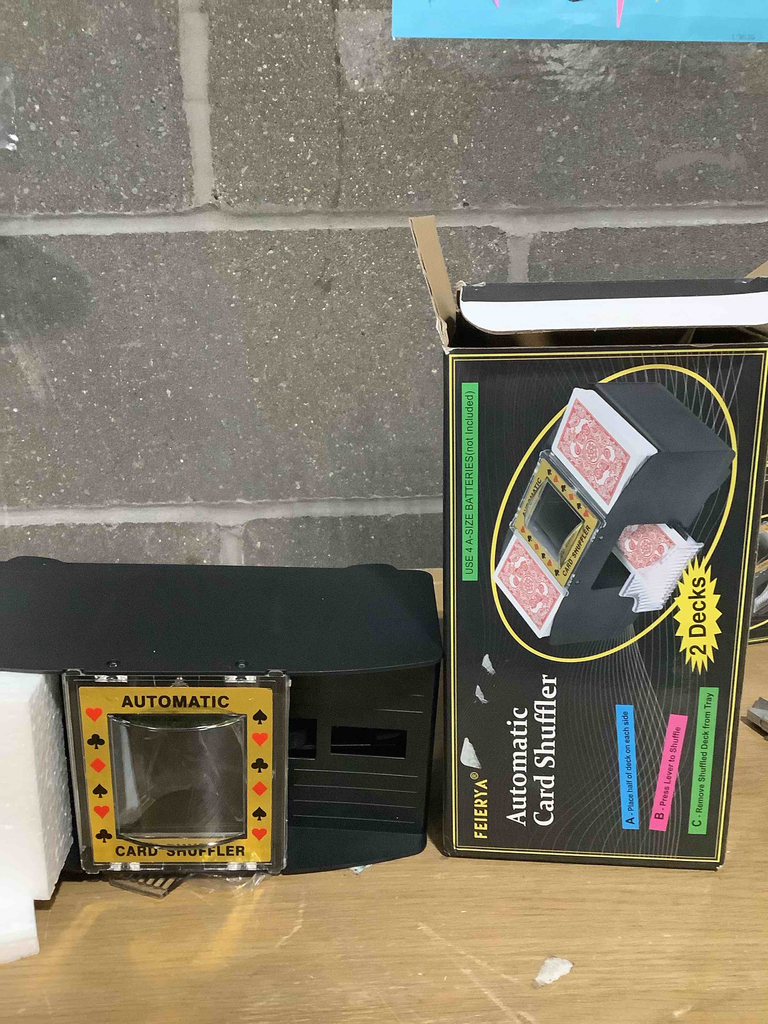 Condition photo showing Good Condition for Automatic Card Shuffler 2/1/4/6 Deck,Battery-Operated Electric UNO Poker Shuffler,Playing Card Shuffler for Home Card Game,Travel 1-2 Decks