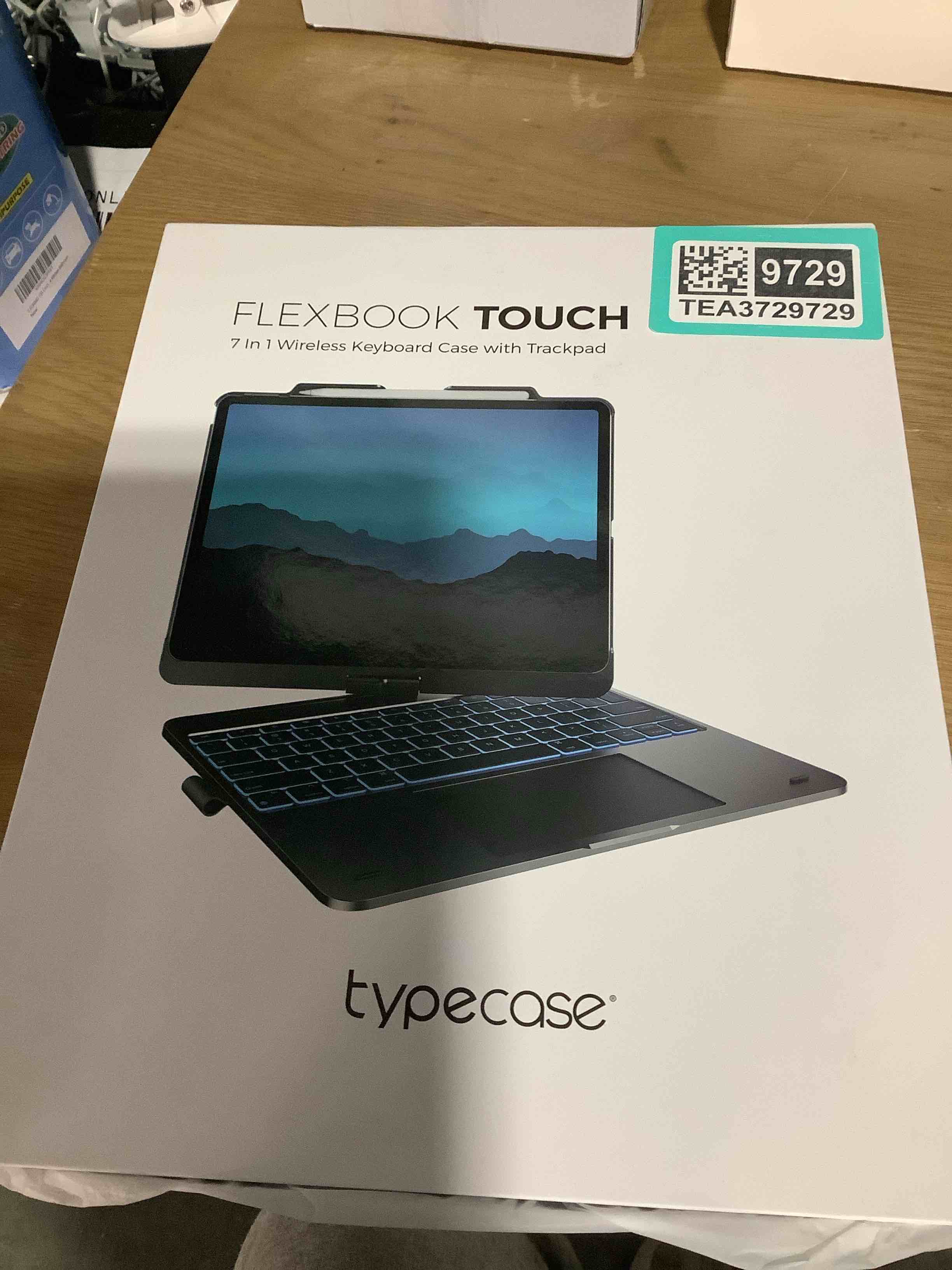 Condition photo showing New/Like New for typecase Keyboard Case for iPad Air 13-inch: Multi-Touch Trackpad - 360° Rotatable - 11-Colors Backlit - Wireless Cover with Pencil Holder for iPad Air 13 (M3, 205/M2, 2024) - Dark Black