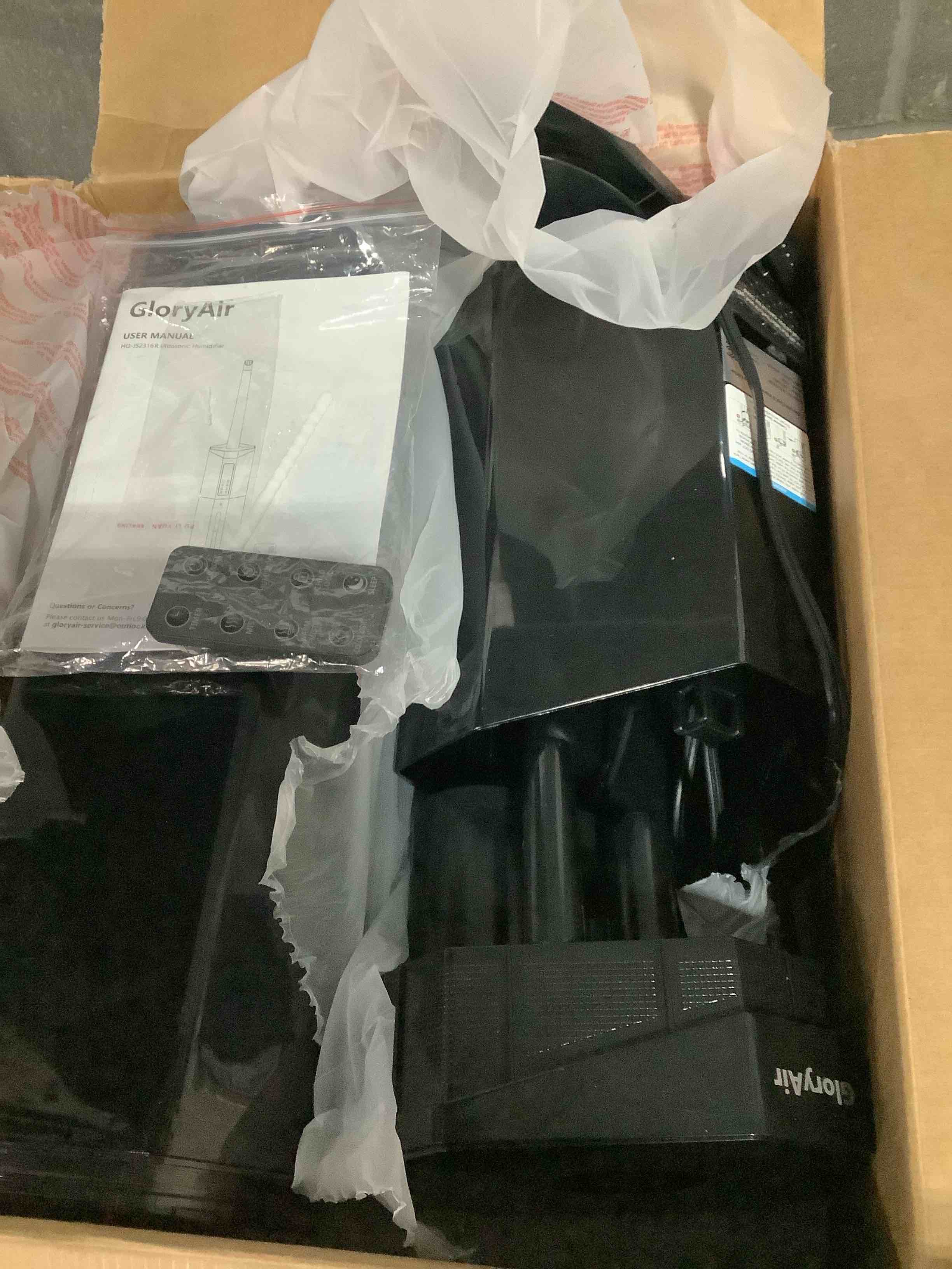 Condition photo showing Good Condition for Humidifiers for Bedroom - GloryAir 2.38Gal/9L Top Fill Warm & Cool Mist Humidifier for Large Room 750ft² with Auto Mode 7-Color Light, Humidistat, Quiet Humidifier for Plants Baby Adults Home & Office Black Single Atomizer Warm Mist