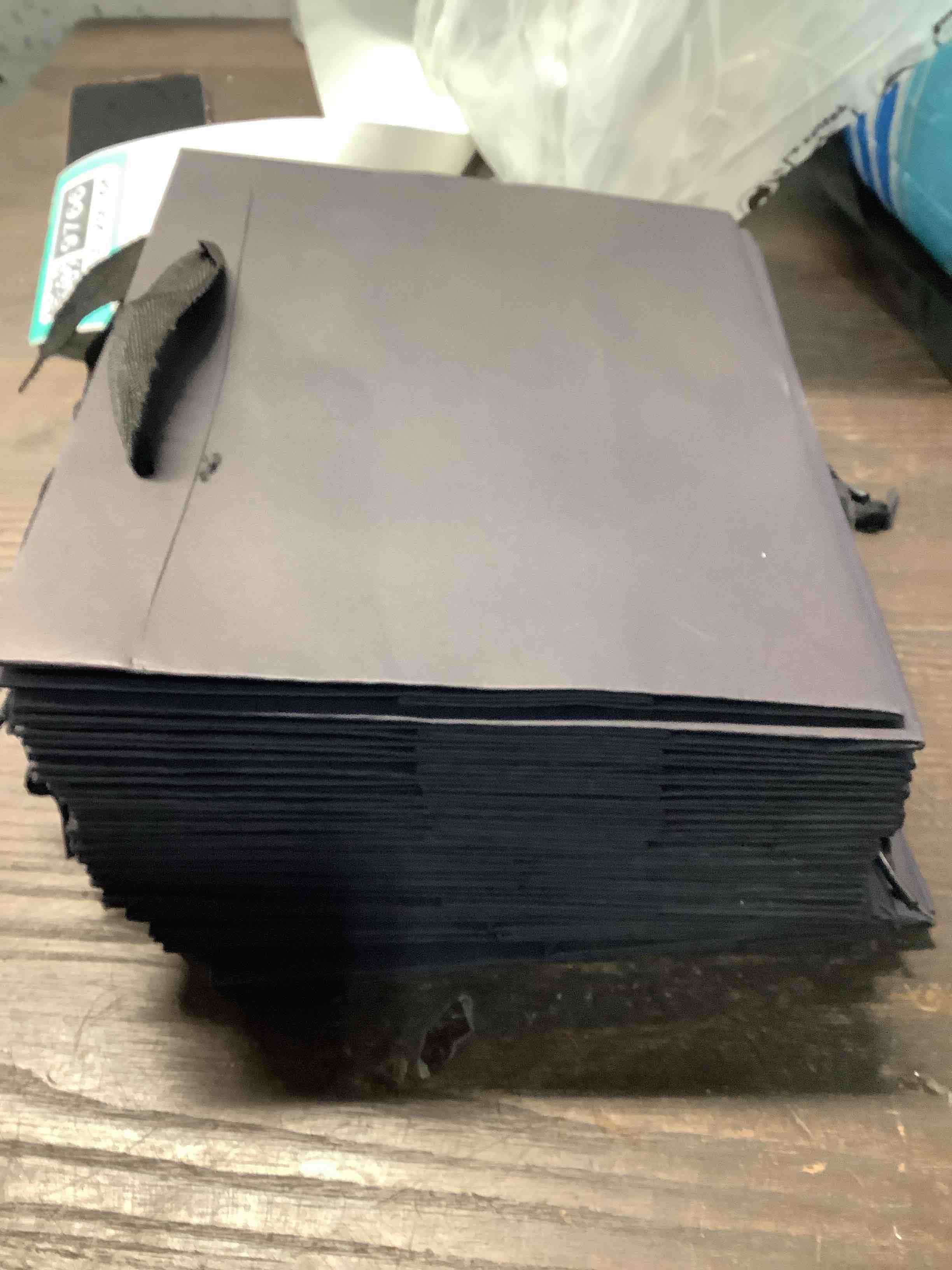 Condition photo showing Good Condition for BagDream Black Gift Bags 25 Pack 10.6x3.1x8.3 Heavy Duty Kraft Paper Bags with Handles for Boutique, Wedding Party Favor Bags, Grocery Retail Merchandise Bags Medium Gift Paper Sacks