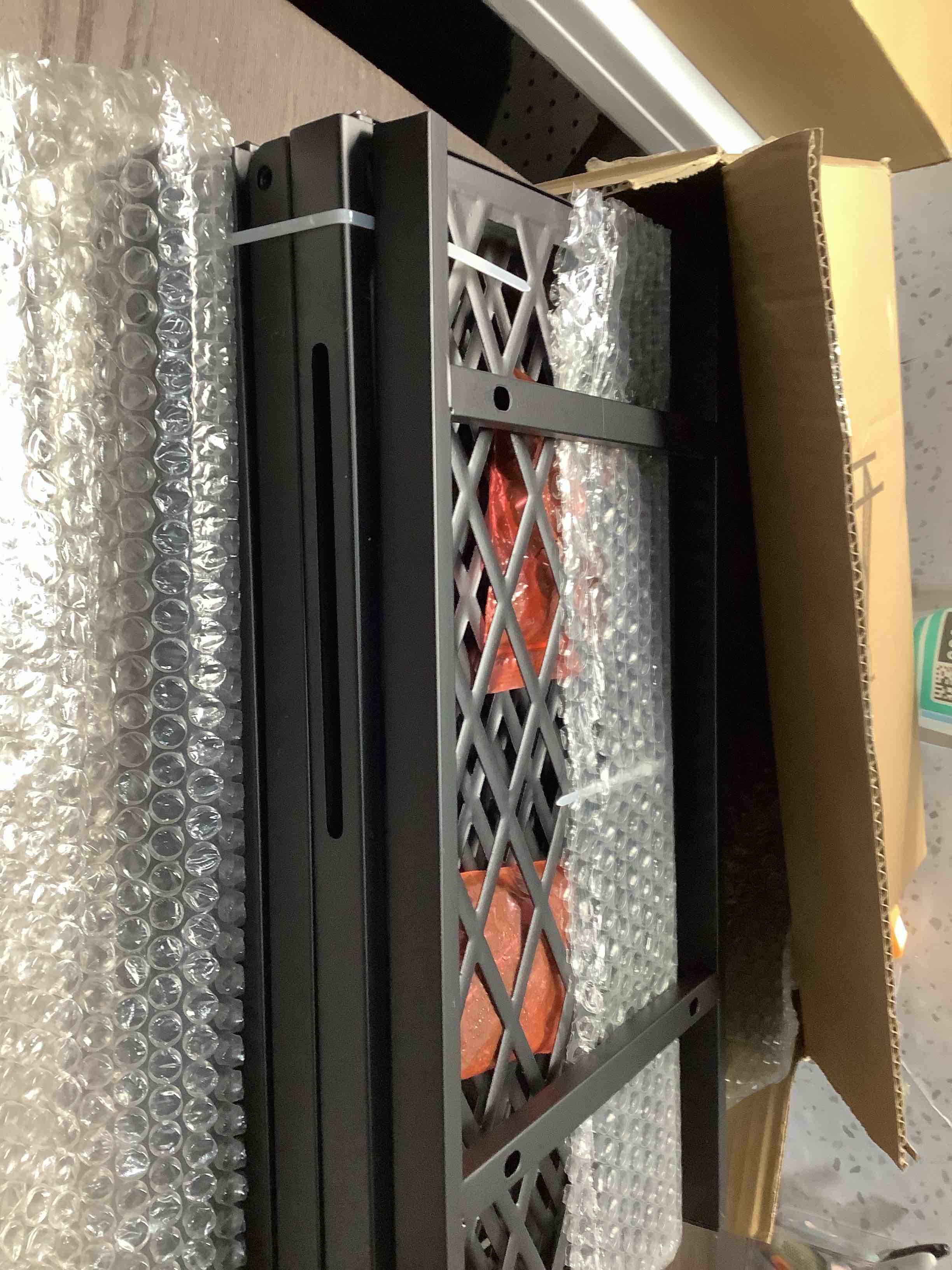 Condition photo showing Good Condition for Shoe Rack, Expandable Shoes Organizer Metal Shelf Stand, 2 Tier Stackable Long Shoe Storage Holder For Closet, Floor, Entryway, Garage, Bedroom, Door Entrance For 12-18 Pairs, 45.6 inches Black 2 Tier Black