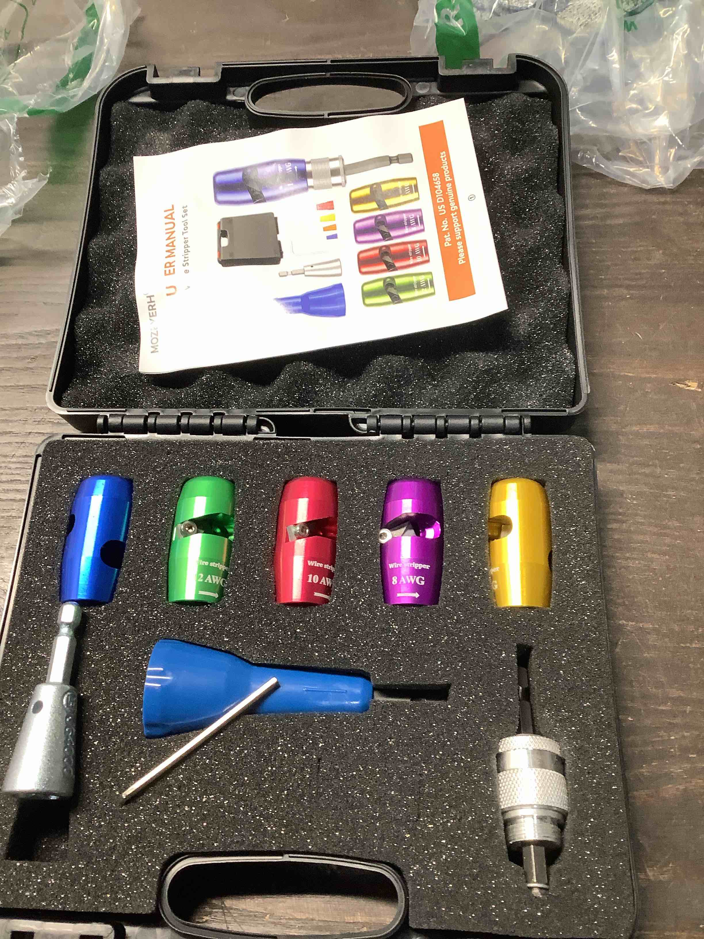 Condition photo showing Good Condition for Wire Stripper Twister Tool for Drill, 2025 Upgraded Wire Stripping Tool & Wire Twisting Connector for Cutters 6-14 AWG, 8 In 1 Professional Electrician Wire Nut Twister Stripping and Twisting Tool 8in1 set