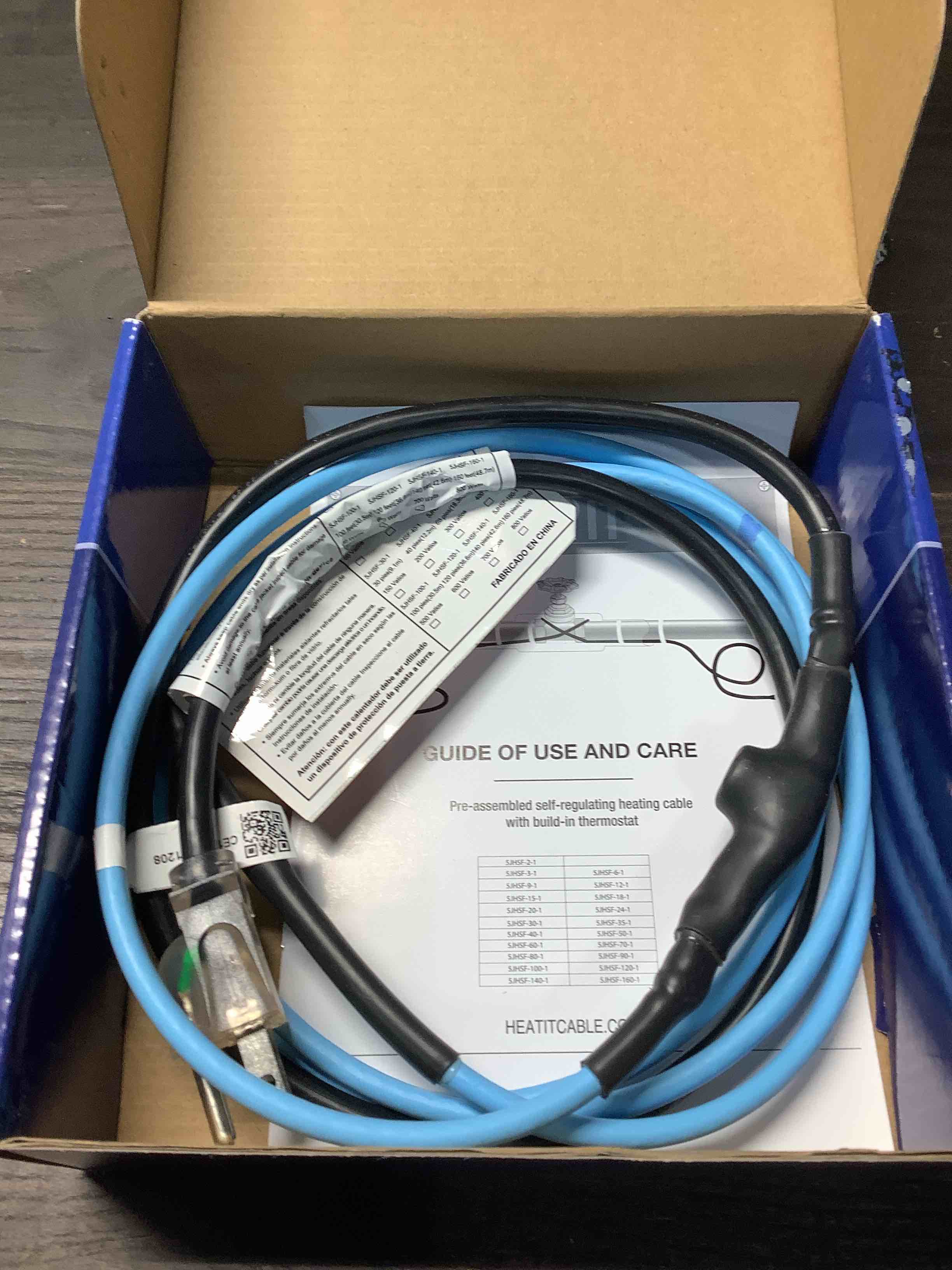 Condition photo showing Good Condition for HEATIT 5JHSF 6Ft Versatile Self-Regulating Heat Tape for Metal, Plastic Home Pipes and RV, Water Pipe Freeze Protection, ETL Listed, 120V 5W/FT 6 ft