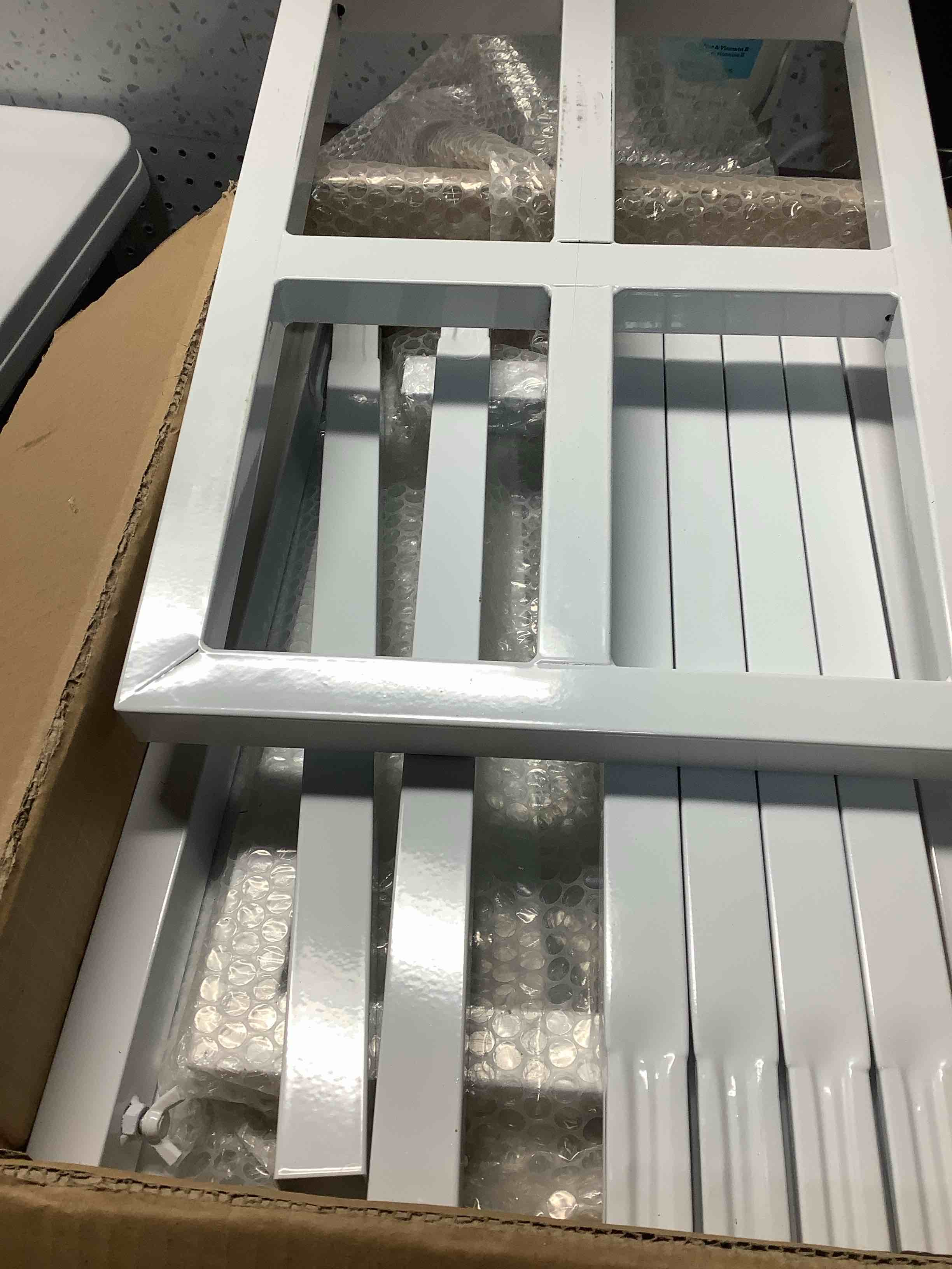 Condition photo showing Good Condition for Wokceer 10 FT Backdrop Stand Heavy Duty Pipe and Drape Kit, Adjustable White Backdrop Stands for Wedding Photo Booth Background Birthday Party Exhibition Decoration 10 FT x 10 FT White-10 E