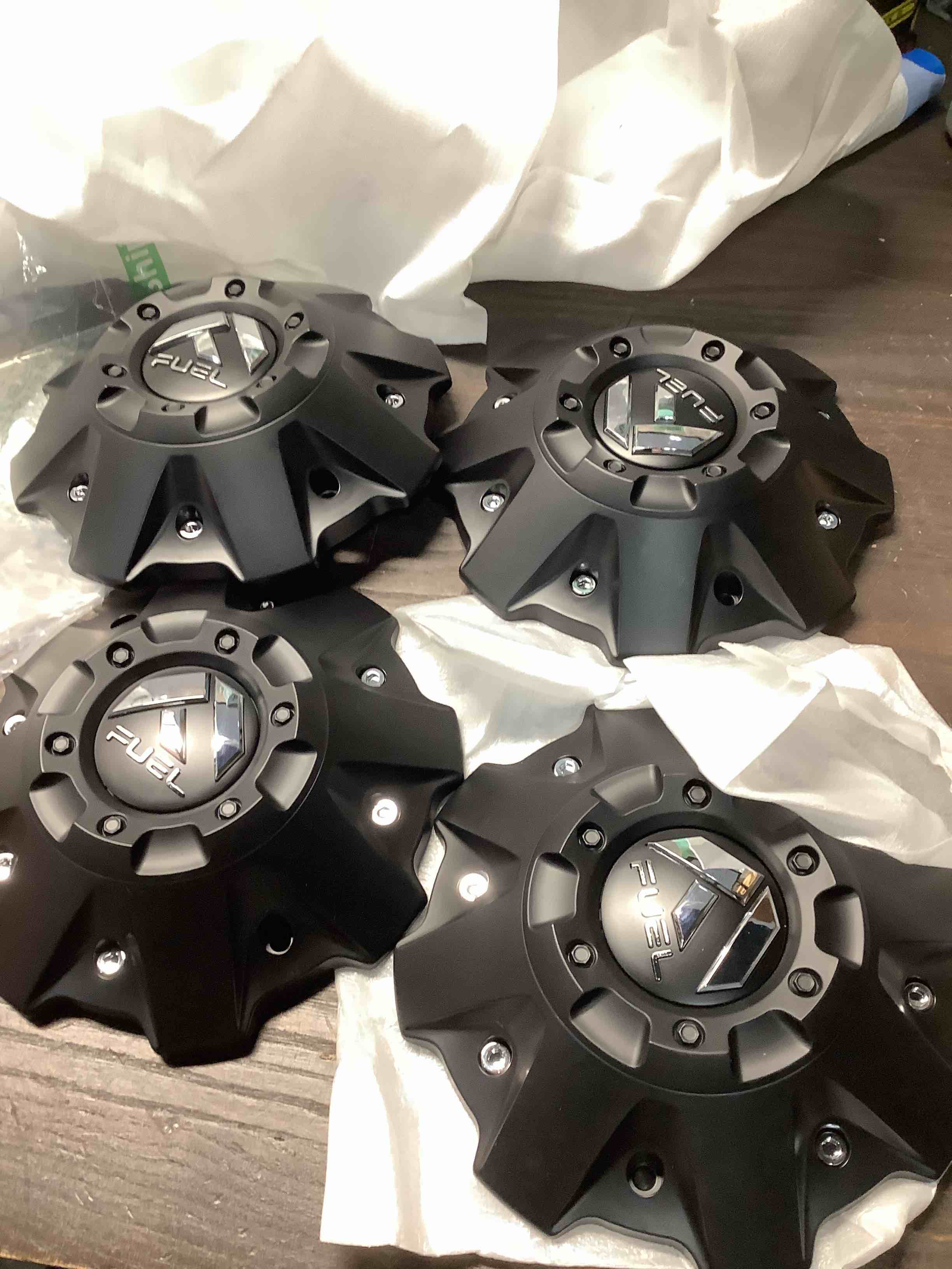Condition photo showing Good Condition for matte black wheel center cap for fuel 1001-63-b cap m-447 five and six lugs 4pcs