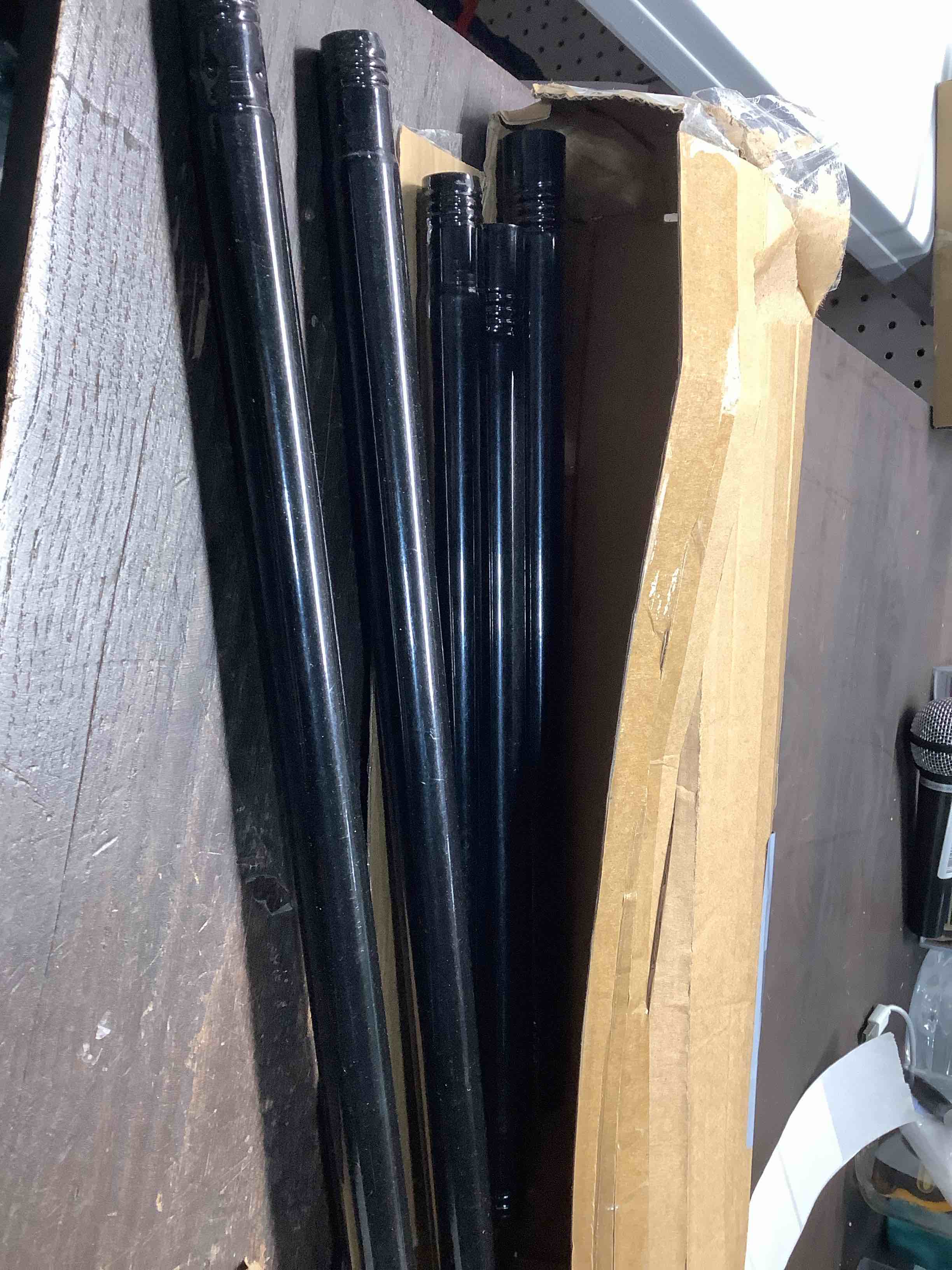 Condition photo showing Good Condition for AIZESI Spring Tension Rods Adjustable Tension Curtain Rod Small Tension Rod No Drilling Expandable Spring Loaded Curtain Tension Rod?Black,45" to 77"-2Pcs) Black 45" to 77"-2Pcs