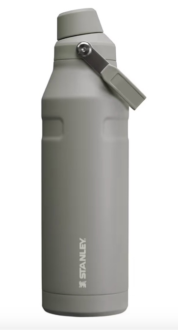Stanley IceFlow Fast Flow Water Bottle Ash | Angled Spout Lid | Lightweight & Leakproof for Travel & Sports | Insulated Stainless Steel | BPA-Free