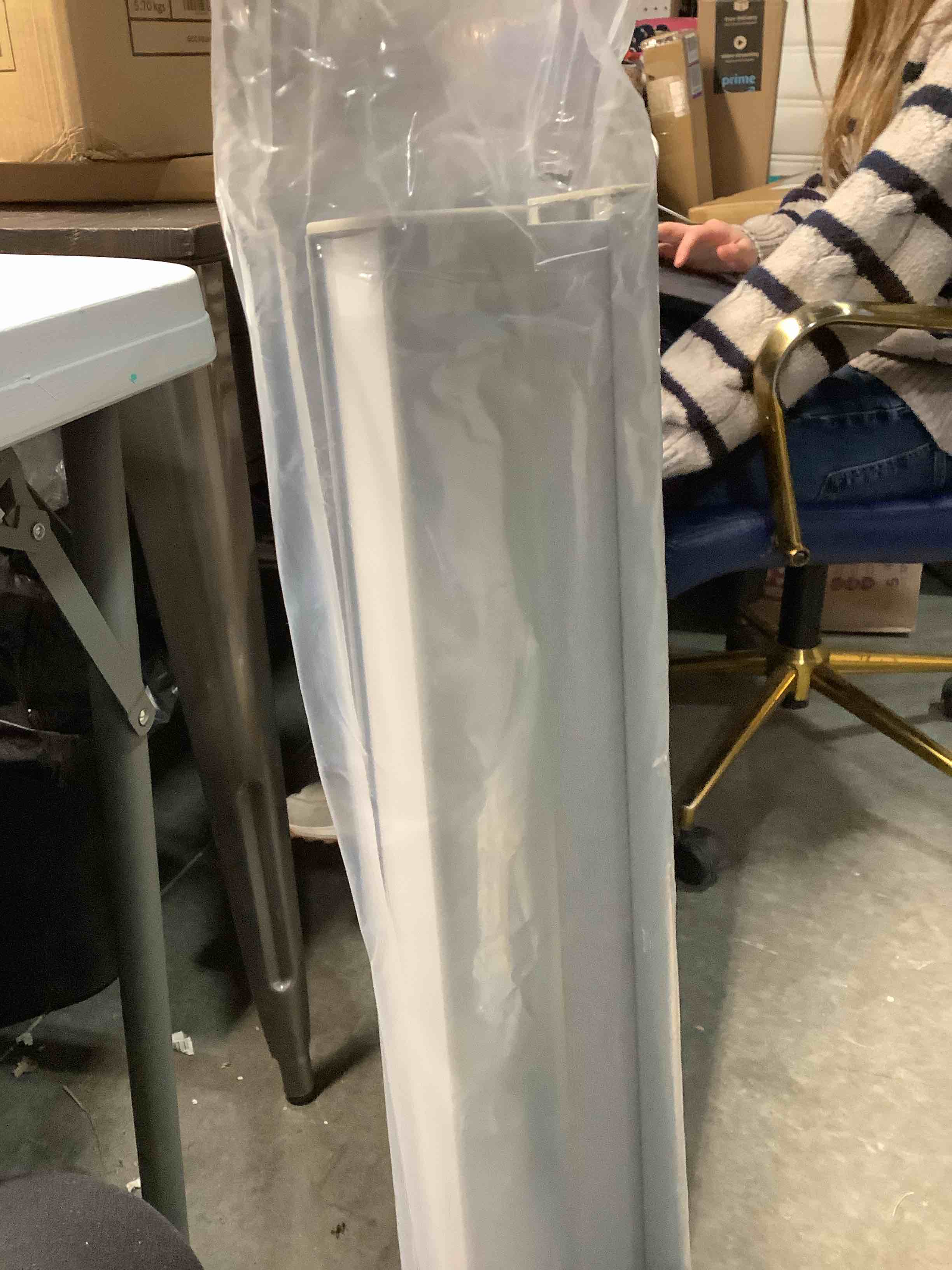 Condition photo showing Good Condition for Joydeco Cellular Shades Cordless, Blackout Shades Cellular Blinds for Indoor Windows, Honeycomb Blinds for Thermal Insulated Noise Reduction (Grey, 31" W x 64" H) A - Grey 31"W x 64"H