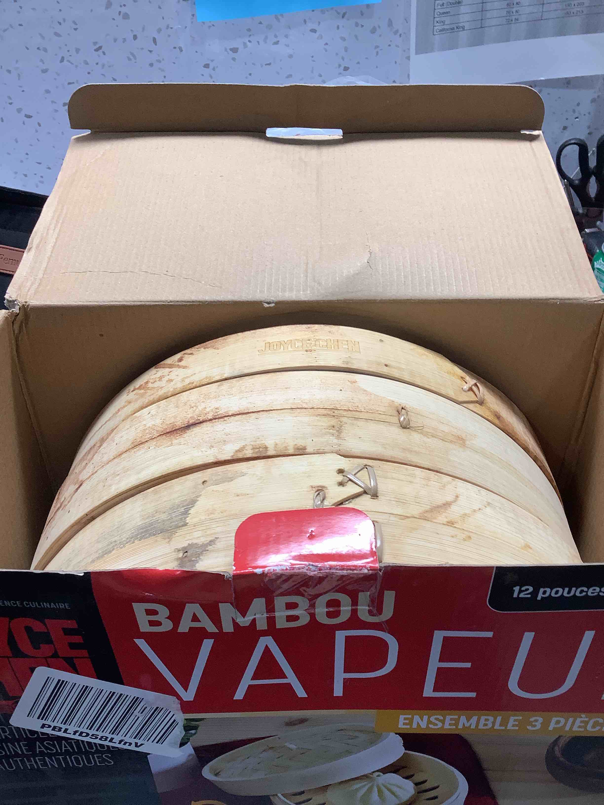 Condition photo showing Good Condition for Joyce Chen 2-Tier Bamboo Steamer Baskets, 12-Inch