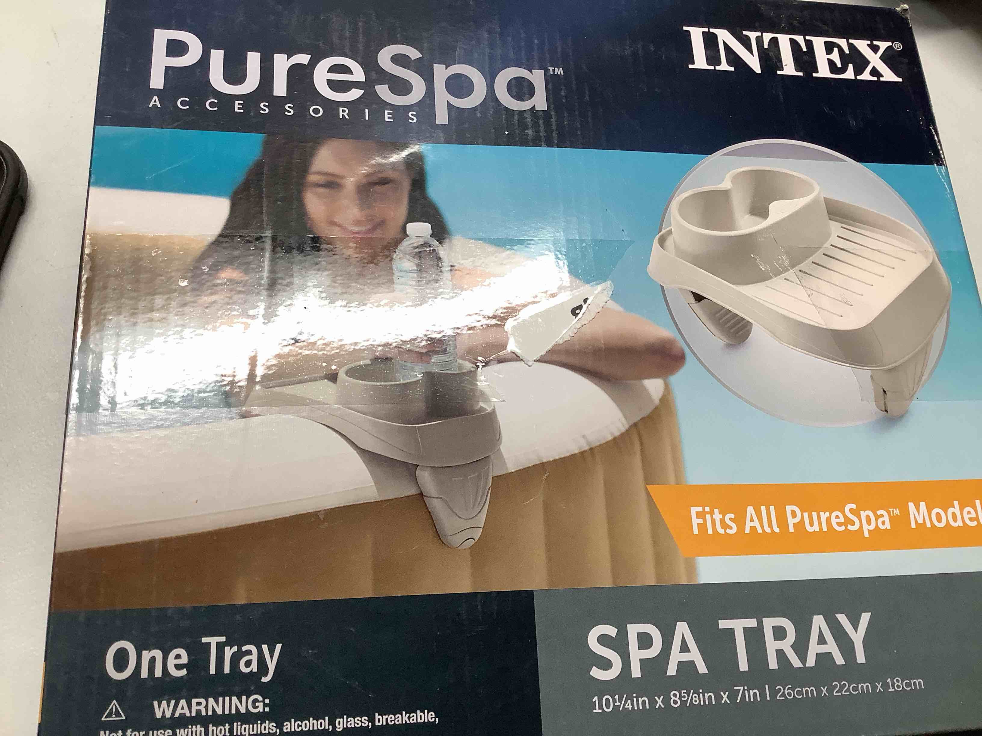 Condition photo showing Good Condition for Intex PureSpa Plastic Beverage Holder-Beige 26 x 22 x 18 cm