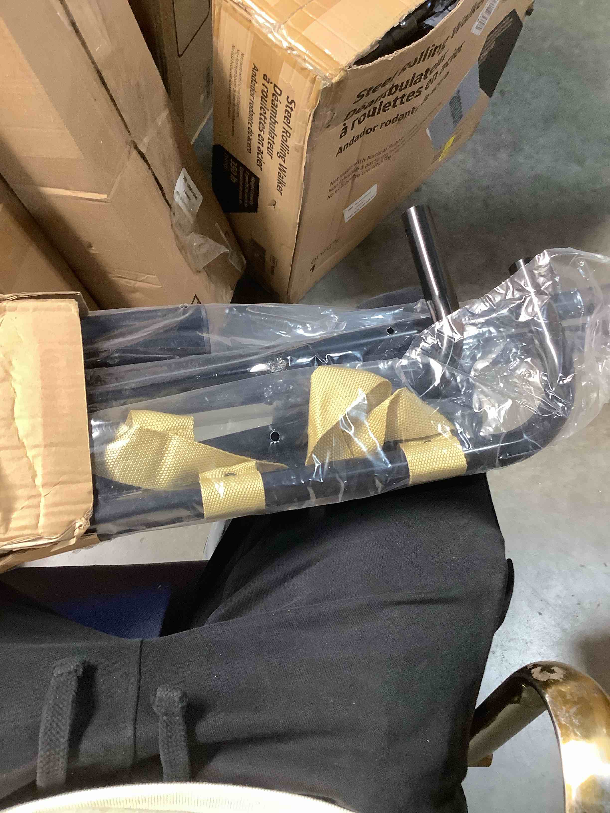 Condition photo showing Good Condition for Household Essentials 2126-1 Folding Luggage Rack | Black Frame with Khaki Straps