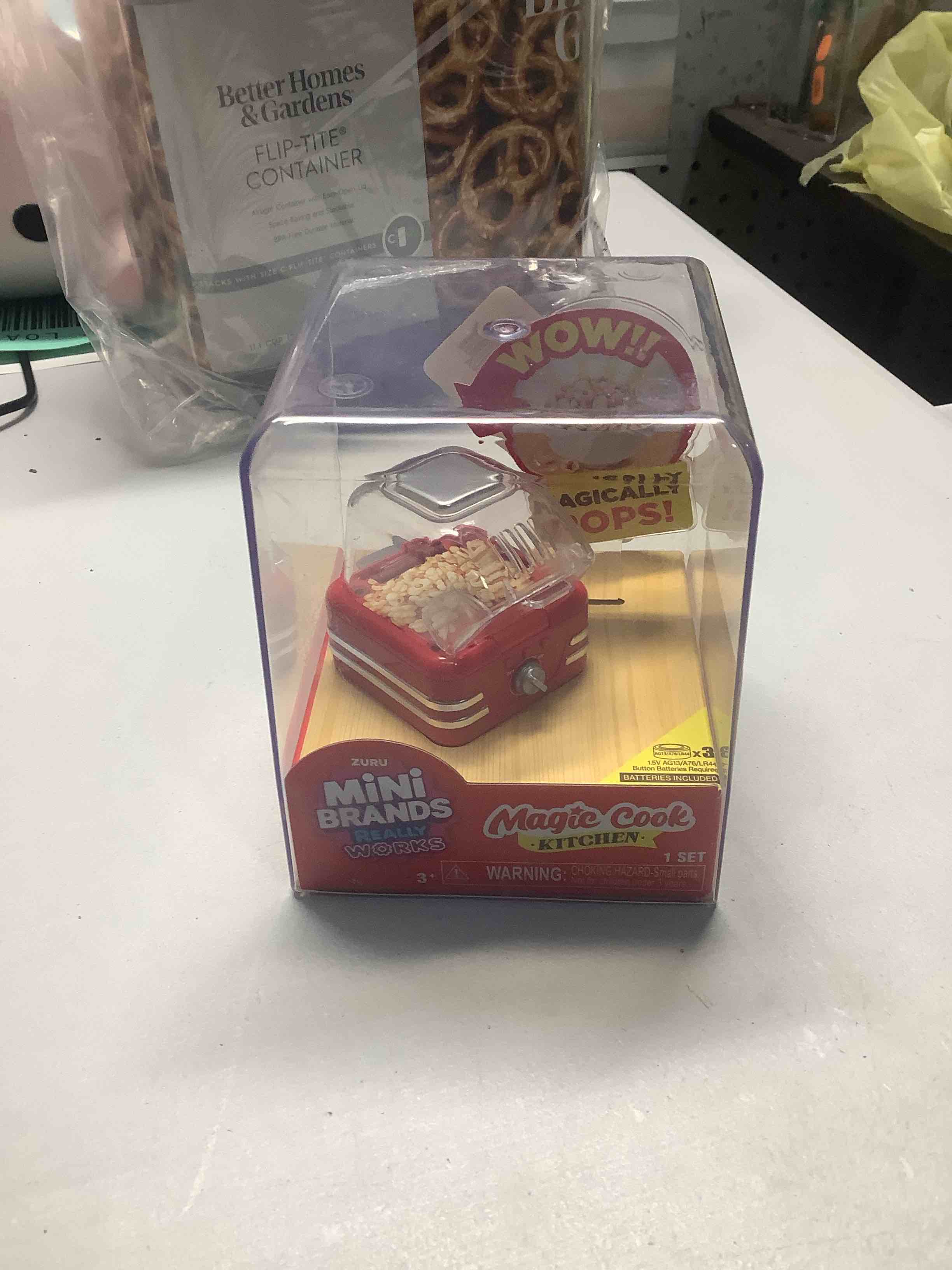 Condition photo showing Good Condition for SIMILAR SEE PHOTOS Mini Brands Really Works Magic Cook Kitchen Capsule Series 1 Ice Cream Maker & Popcorn Machine Set by ZURU, Miniature Real Working Kitchen Appliances, Non-Edible Collectible Toy Mystery Capsule