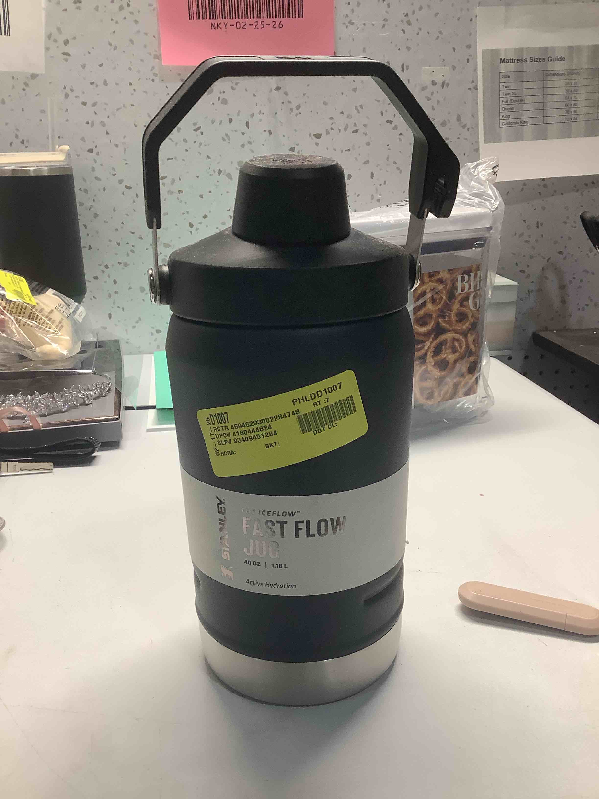 Condition photo showing Good Condition for DIFFERENT COLOR STANLEY IceFlow Fast Flow Jug with Handle 40 oz | Twist On Angled Spout Lid | Leakproof for Travel and Sports | Insulated Stainless Steel | BPA-Free | Polar