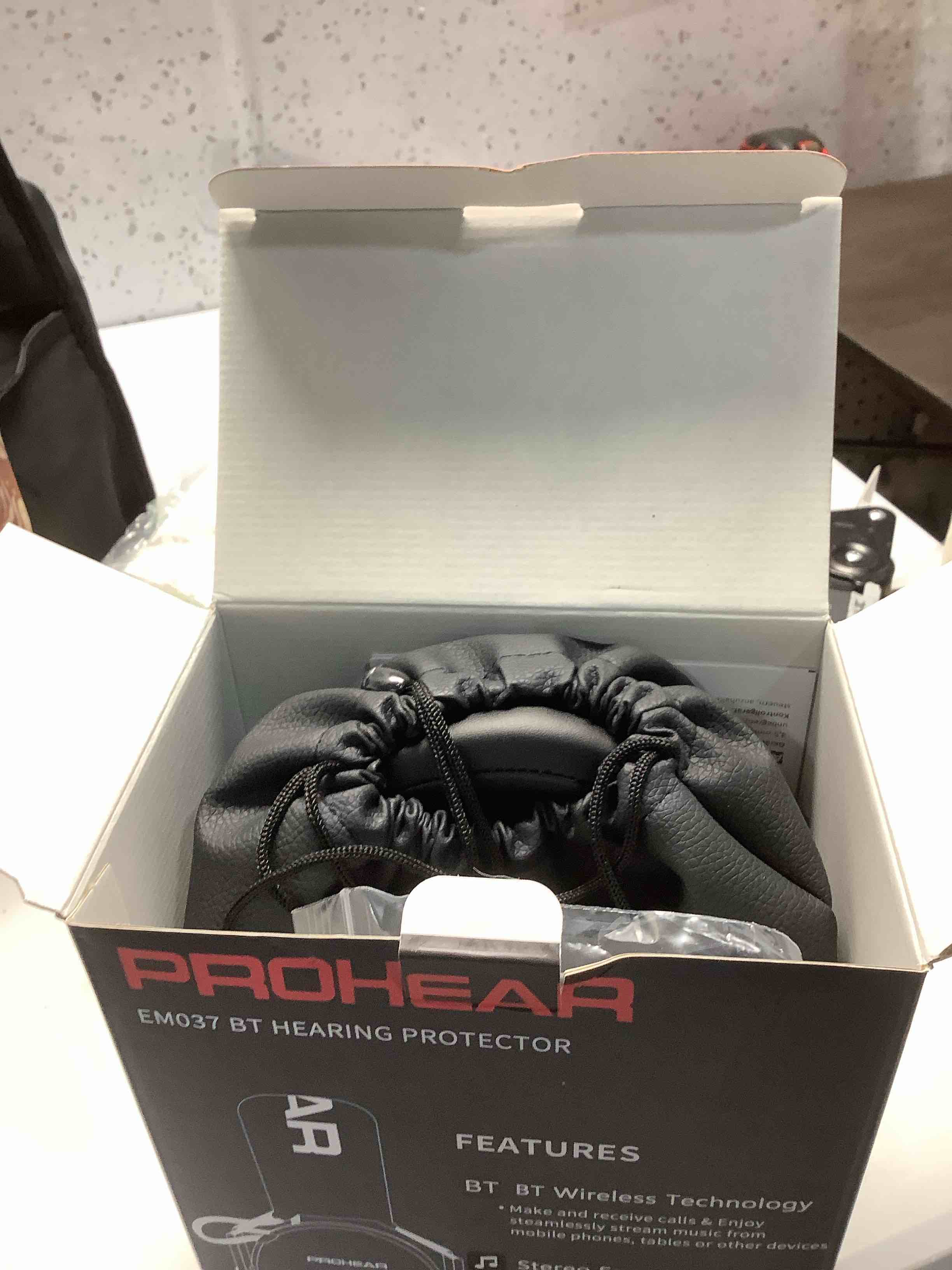 Condition photo showing Good Condition for PROHEAR 037 Bluetooth 6.0 Hearing Protection Headphones with Rechargeable 1500mAh Battery, 30dB SNR Safety Noise Reduction Ear Muffs 120H Playtime for Mowing, Workshops, Snowblowing - Black 037black