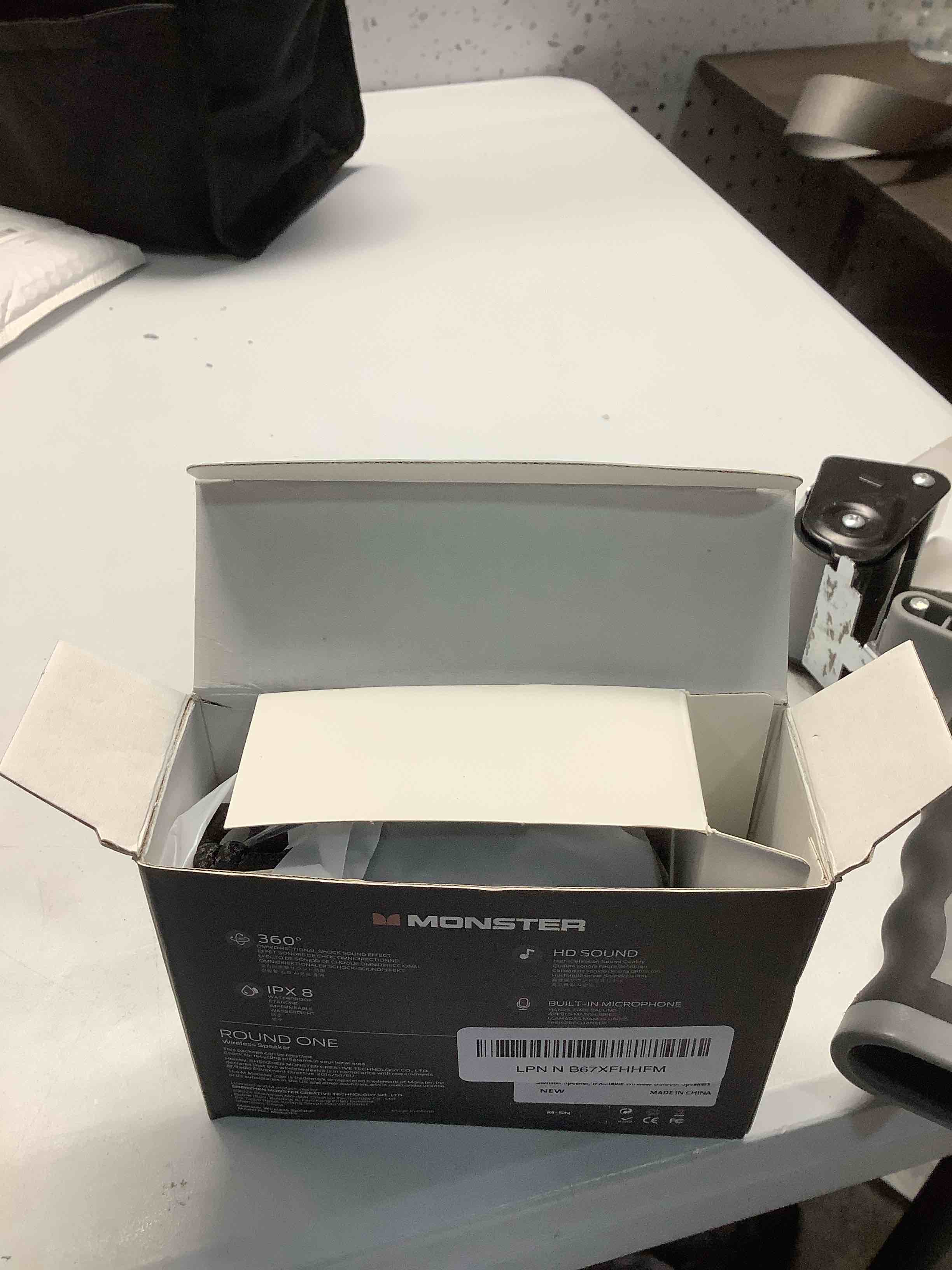 Condition photo showing Good Condition for Monster Bluetooth Speaker, IPX8 Shower Speaker Waterproof, Bluetooth 5.4 with Loud HD Sound and Robust Bass, Extra Long Playtime Punchy, for Home, Beaches Portable Wireless Outdoor Speakers Ink Black