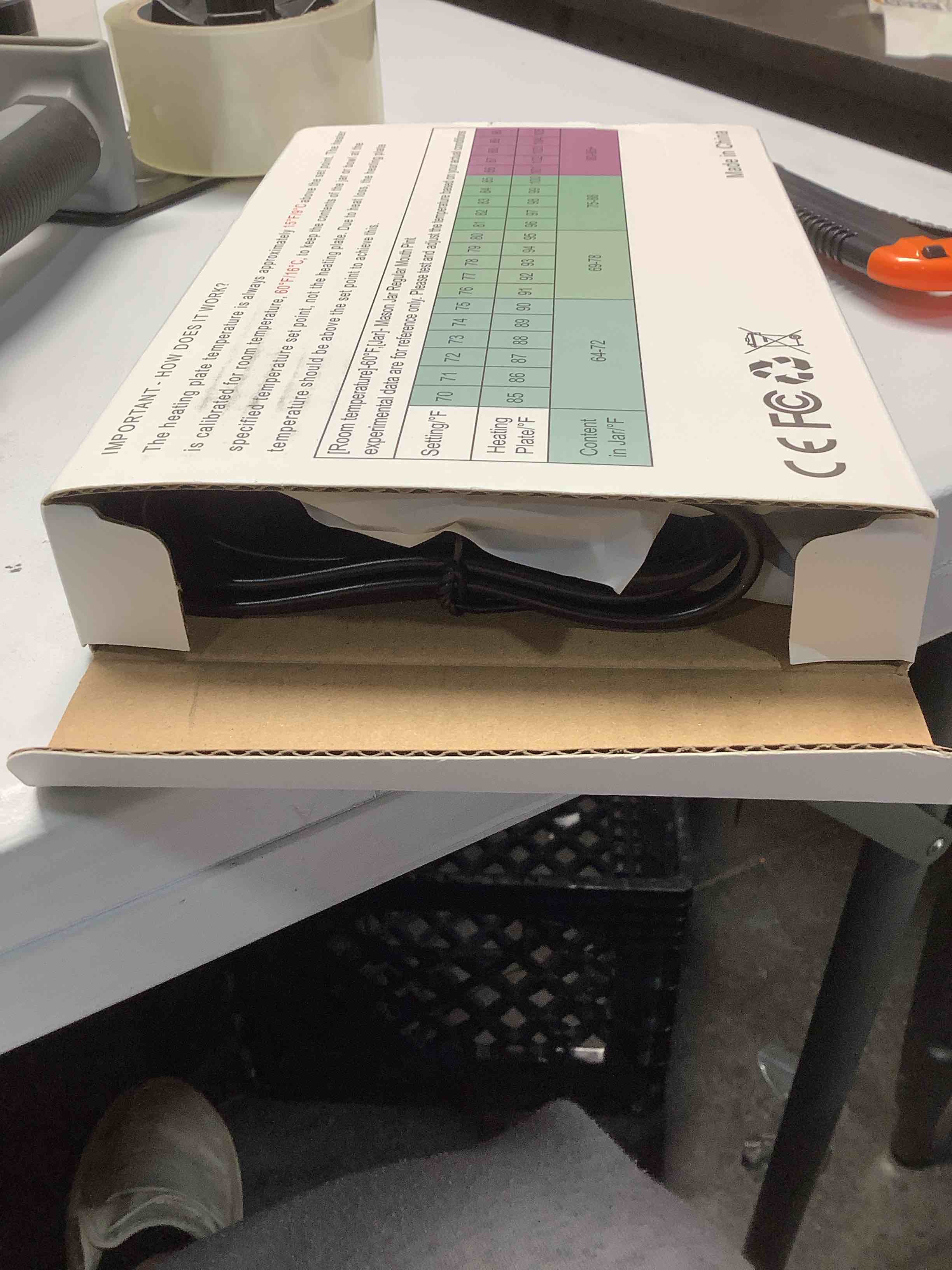 Condition photo showing Good Condition for Sourdough Starter Warmer Mat - 24H Timer - Precise 1°F Thermostat Control (70-100°F) - Smart Memory Warming On/Off - Fits Jars Up to 40oz - Perfect for Home Baking (Burnt Umber)