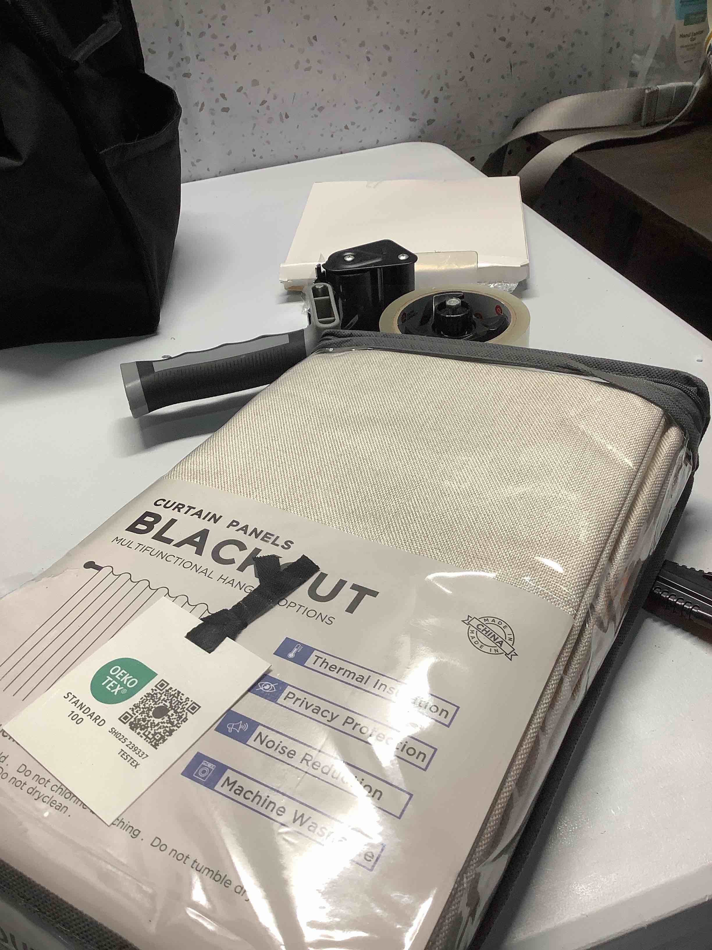 Condition photo showing Good Condition for 100% Blackout Shield Linen Blackout Curtains for Bedroom 84 Inches Long, Back Tab/Rod Pocket Living Room Drapes, Thermal Insulated Blackout Curtains 2 Panels Set, 50" W x 84" L, Cream Cream 50"W x 84"L (Pack of 2)