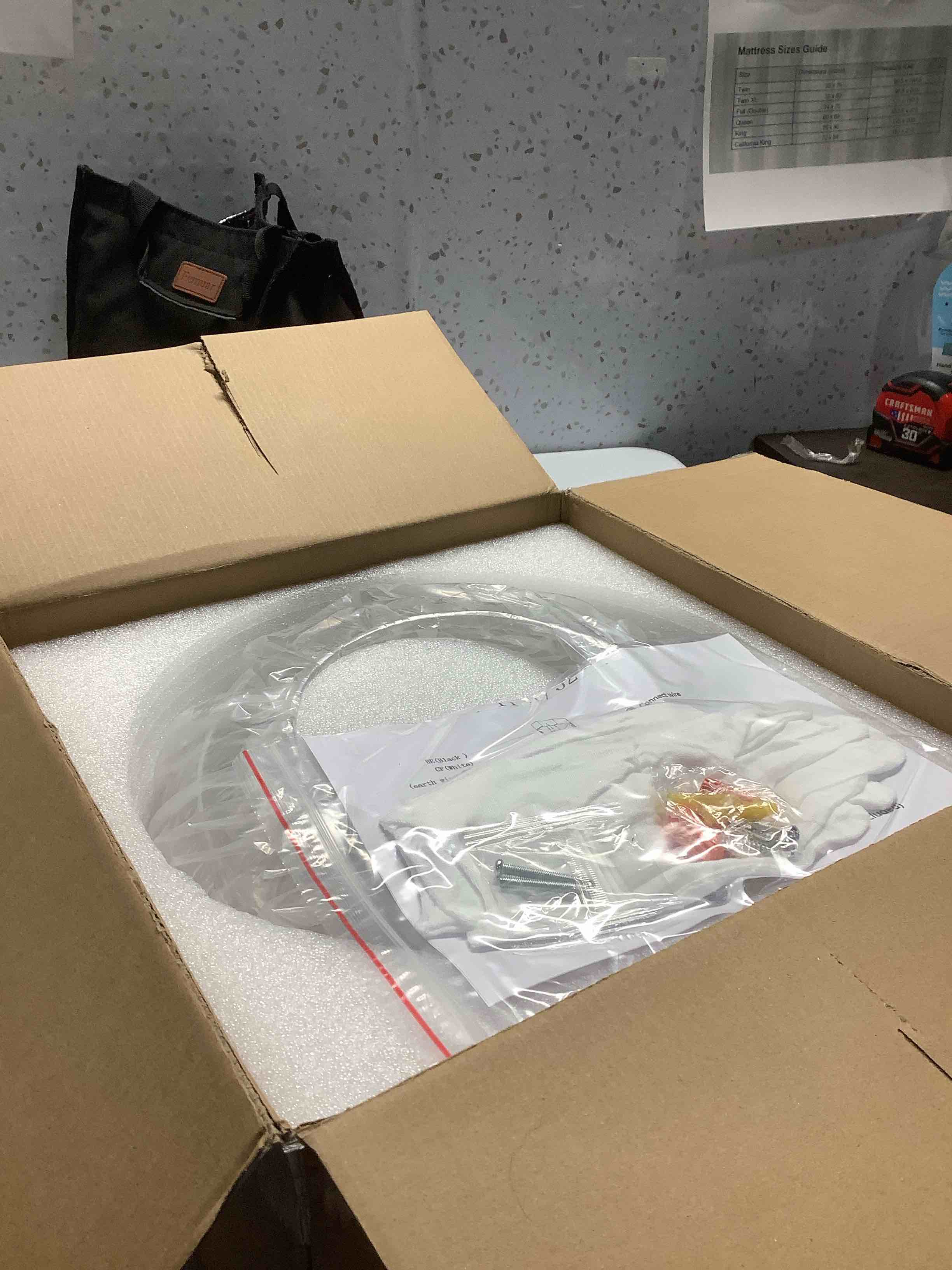 Condition photo showing Good Condition for Semi Flush Mount Ceiling Light, Upgraded Larger Gold Glass Ceiling Light Fixture, Vintage Lighting for Hallway Kitchen Bedroom Dining Room, Bulb Not Included Gold 11.03 inch