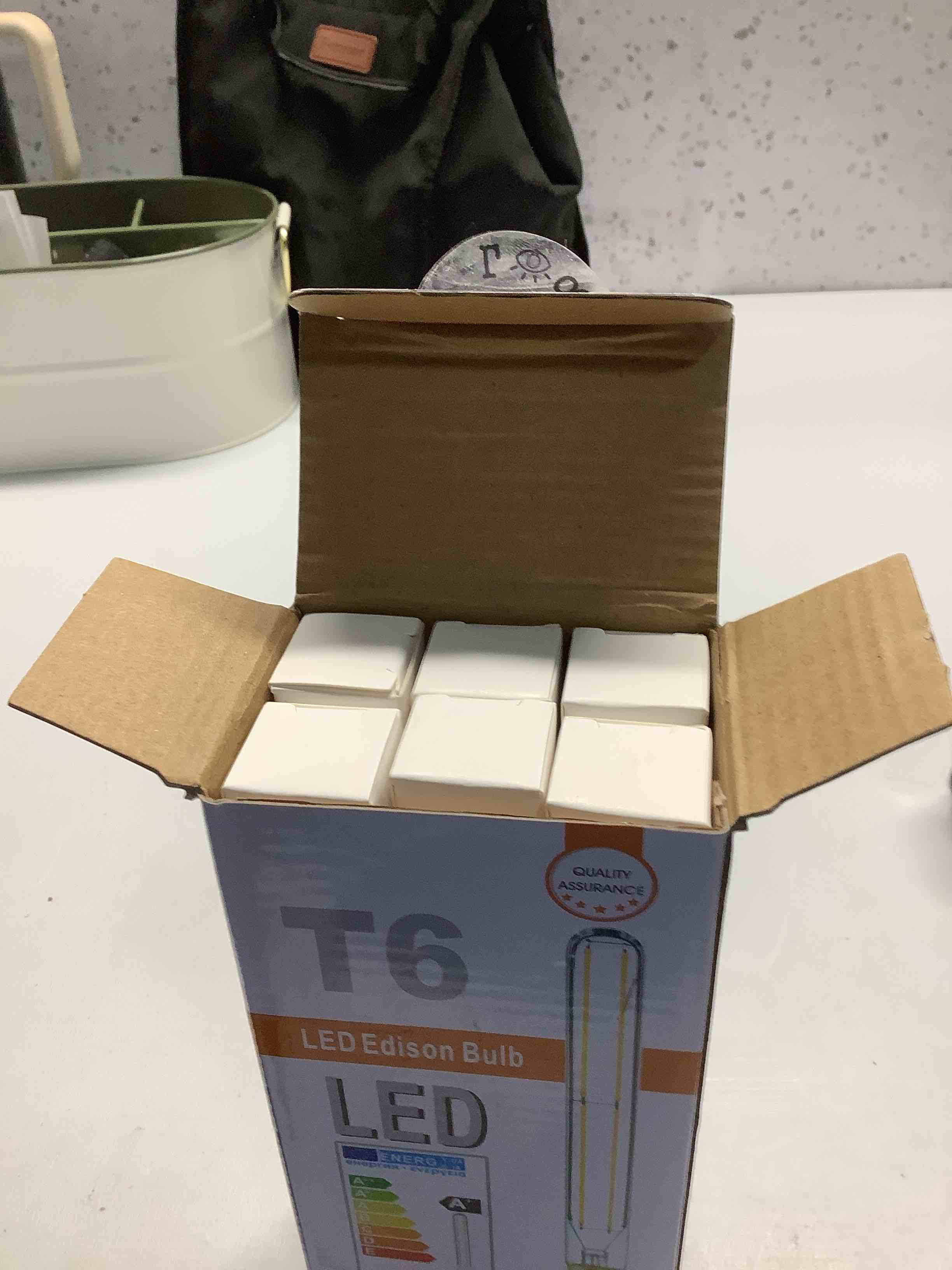Condition photo showing Good Condition for E12 Tubular LED Bulbs 4W Equal Dimmable Light Bulb 5000K Cool White 7.3inch E12 Long Candelabra Bulb 40 Watt for Chandeliers,Ceiling Fan,Pendant,Wall sconces AC120V 400LM T6 Light Bulb, 6Pack 4w=40w 5000k Cool White(7.3inch)