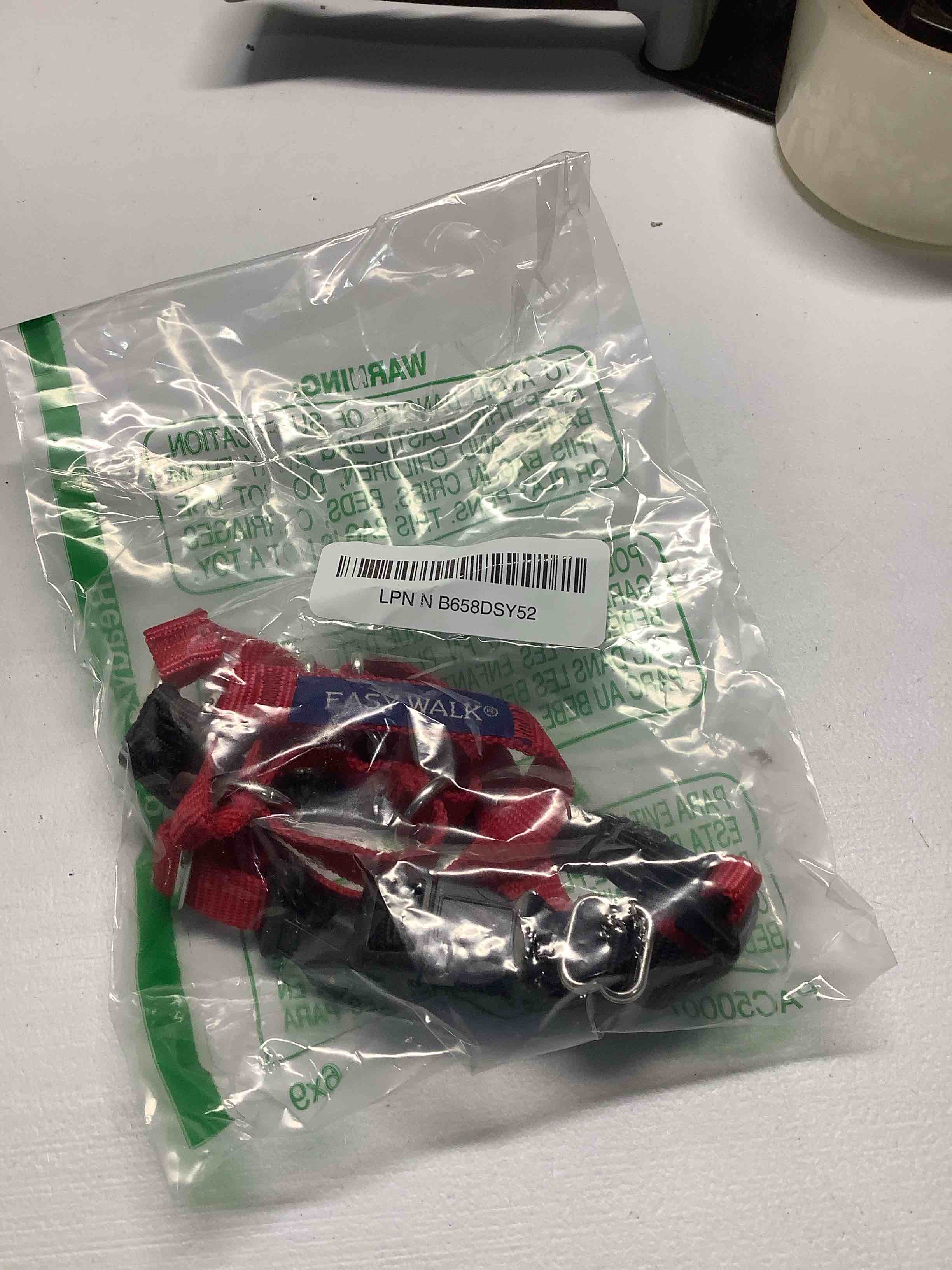 Condition photo showing Good Condition for PetSafe Easy Walk Harness for Dogs - Pull-Free Walks - Patented Martingale Loop Design - Front Chest Leash Attachment - Comfort Straps - Breathable Harness Design - Small, Red/Black Small Red/Black