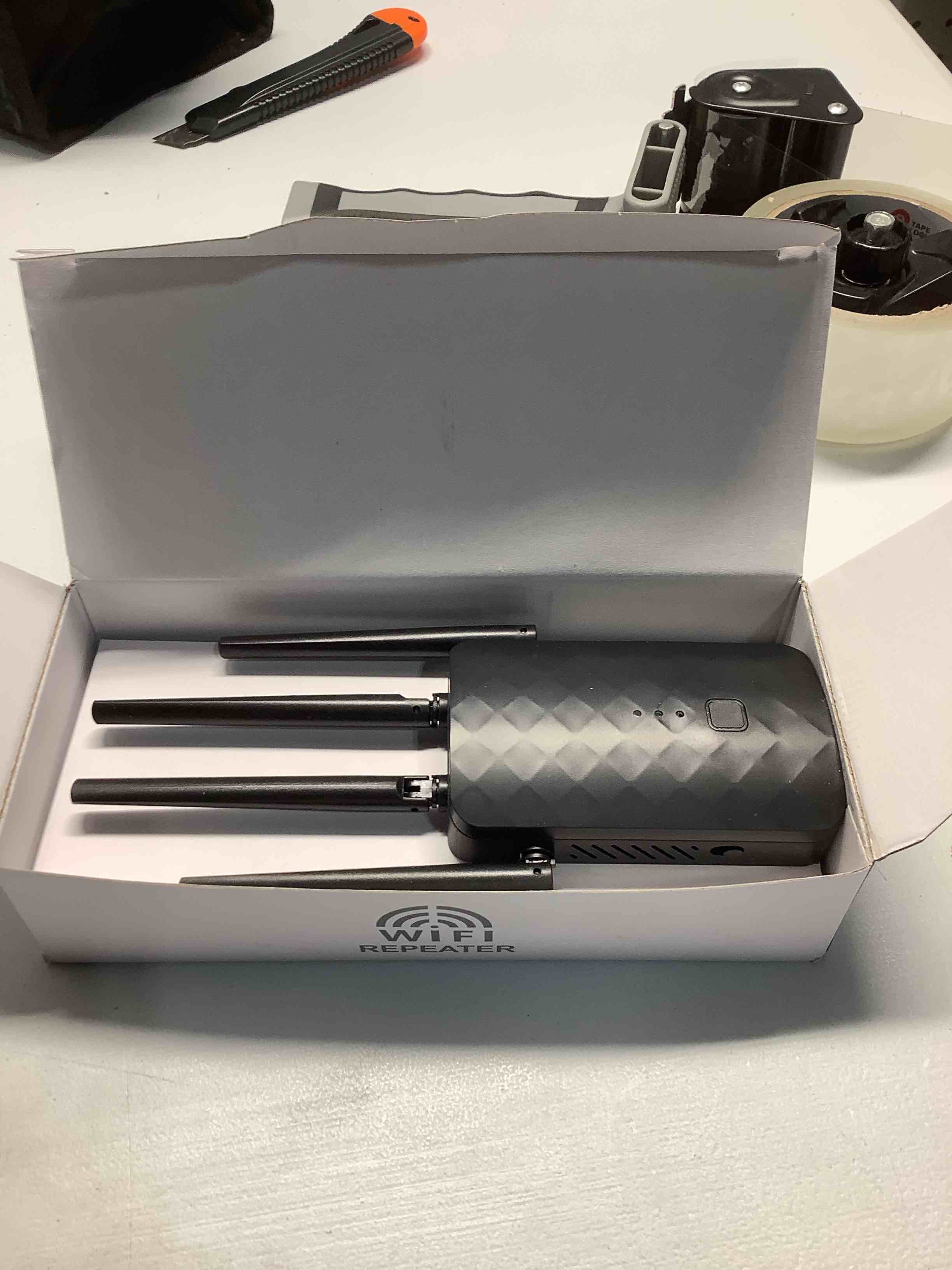 Condition photo showing Good Condition for WiFi Extender Signal Booster, Dual Band 5.8GHz&2.4GHz, WiFi Booster Covers Up to 10000 Sq.ft, WiFi Repeater 1.2Gbps with Ethernet Port, One-tap Setup, Made for USA 1200M-97A