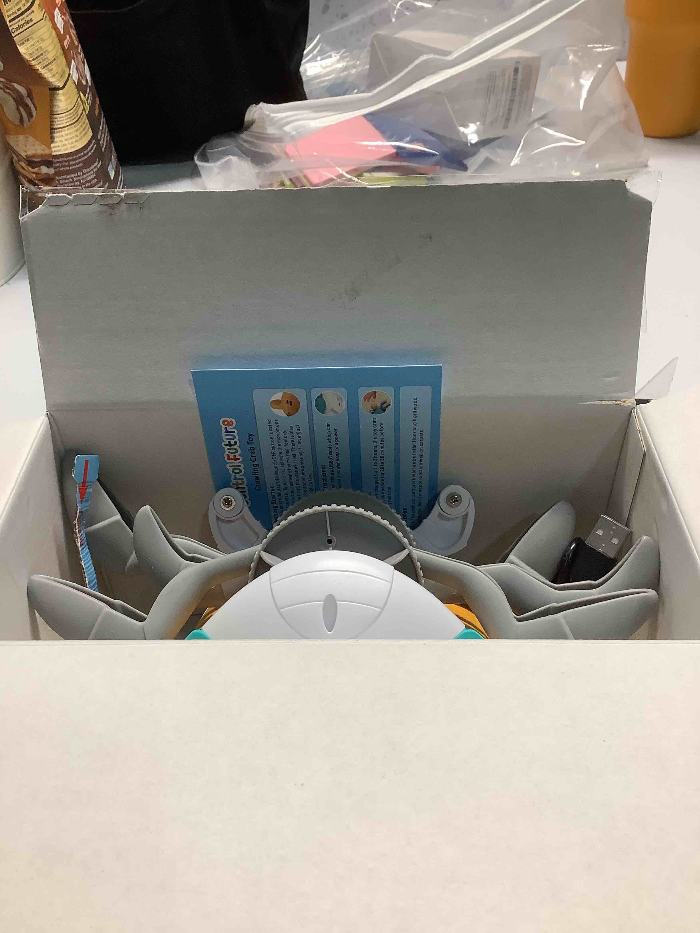 Condition photo showing Good Condition for control future Crawling Crab Baby Toy - Infant Tummy Time Toys 3 4 5 6 7 8 9 10 11 12 Babies Boy 3-6 6-12 Learning Crawl 9-12 12-18 Walking Toddler 36 Months Old Music Development 1st Birthday Gifts Green