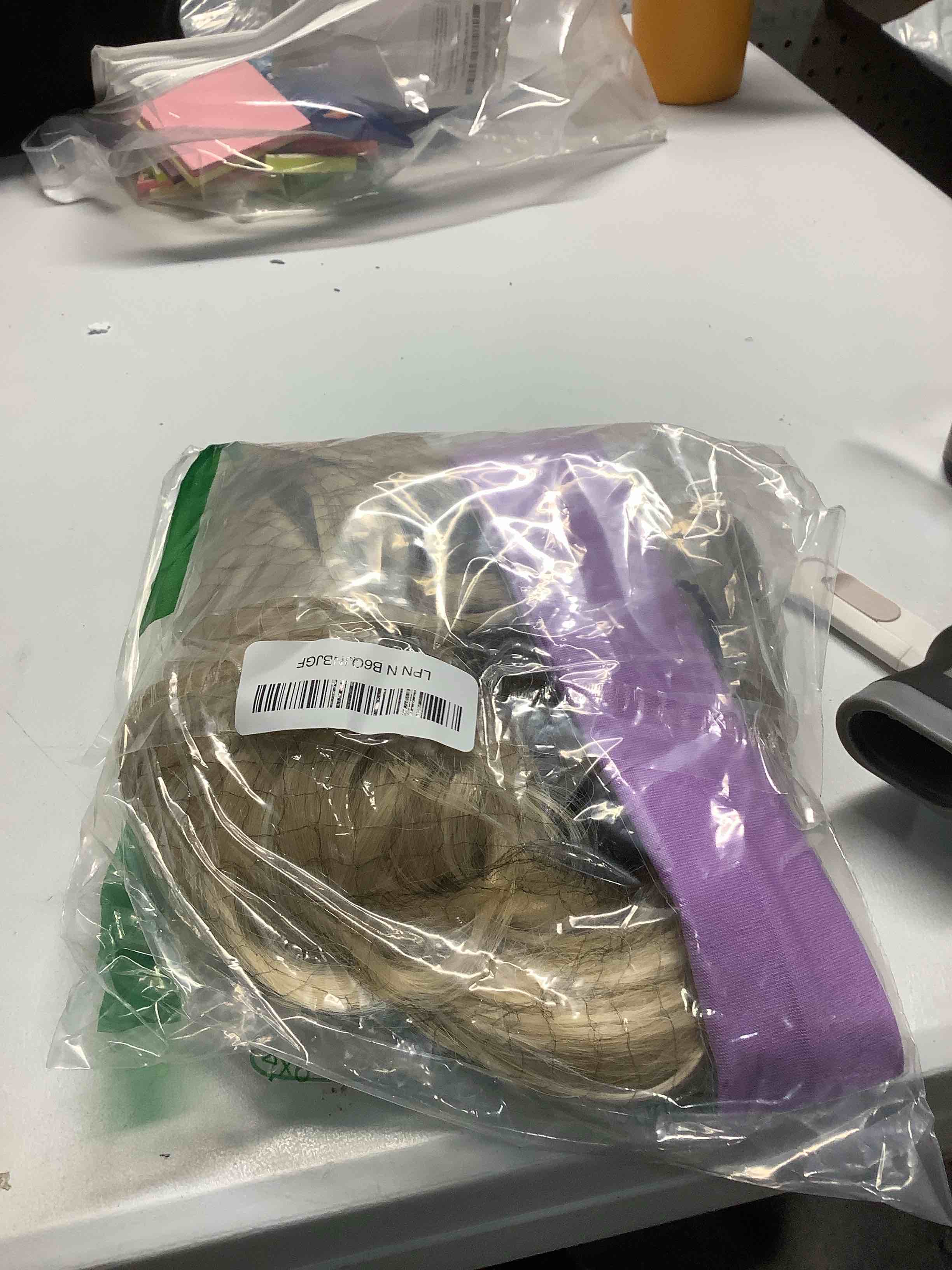 Condition photo showing Good Condition for Half Wig 24 Inches Long Wavy Blonde Wig Clip in Half Head Tied Half Wigs Synthetic Hair Extensions for Women Quick Weave Self Styled in 60 Seconds Half Wigs Golden Blonde 24 Inch