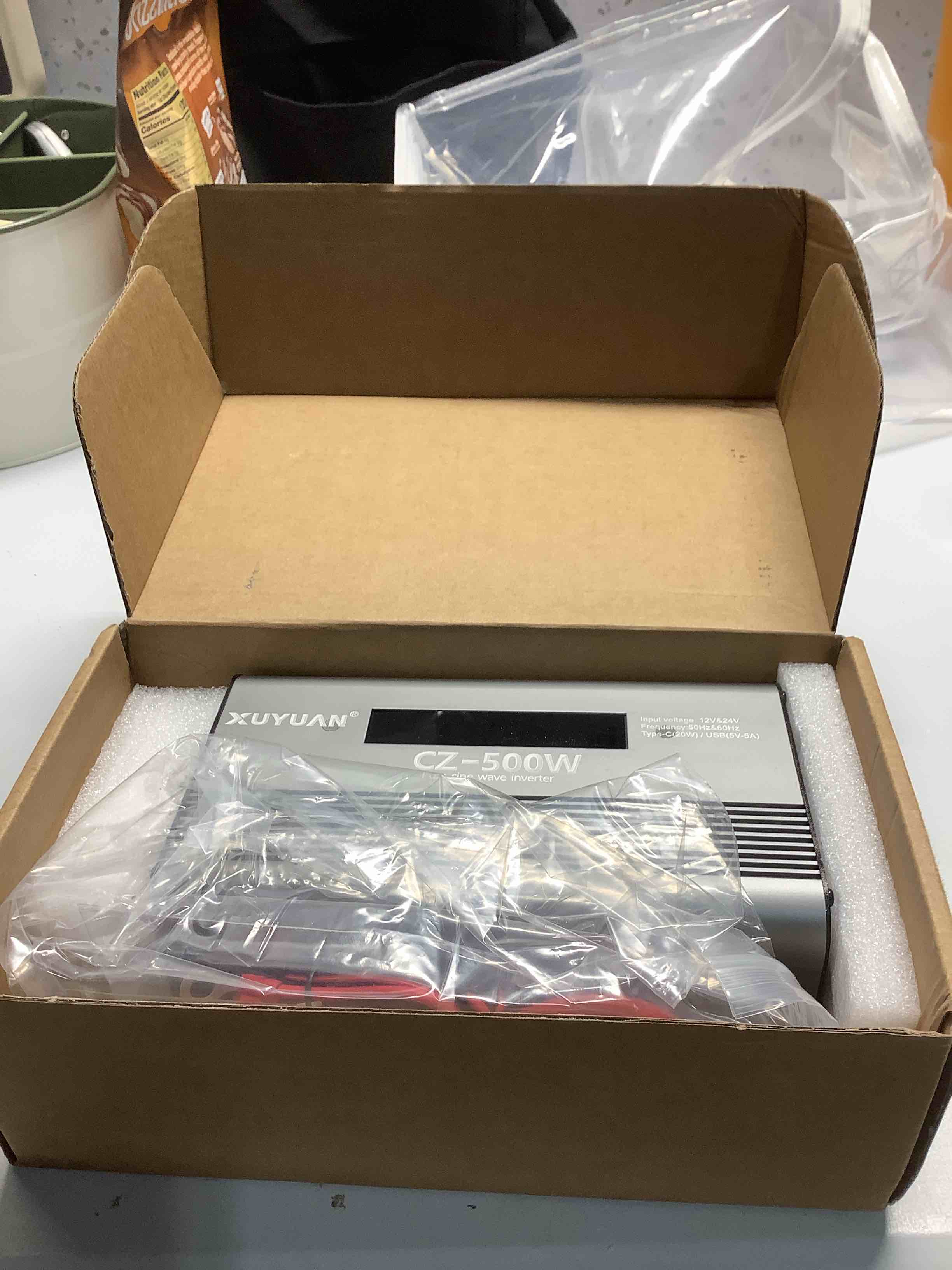 Condition photo showing Good Condition for 500W Pure Sine Wave Inverter,12V/24V Auto-Detect, 50Hz/60Hz Switchable, LCD Display, Type-C Fast Charging, Silent Design, Overload & Overheat Protection for RV, Home 500W Silver