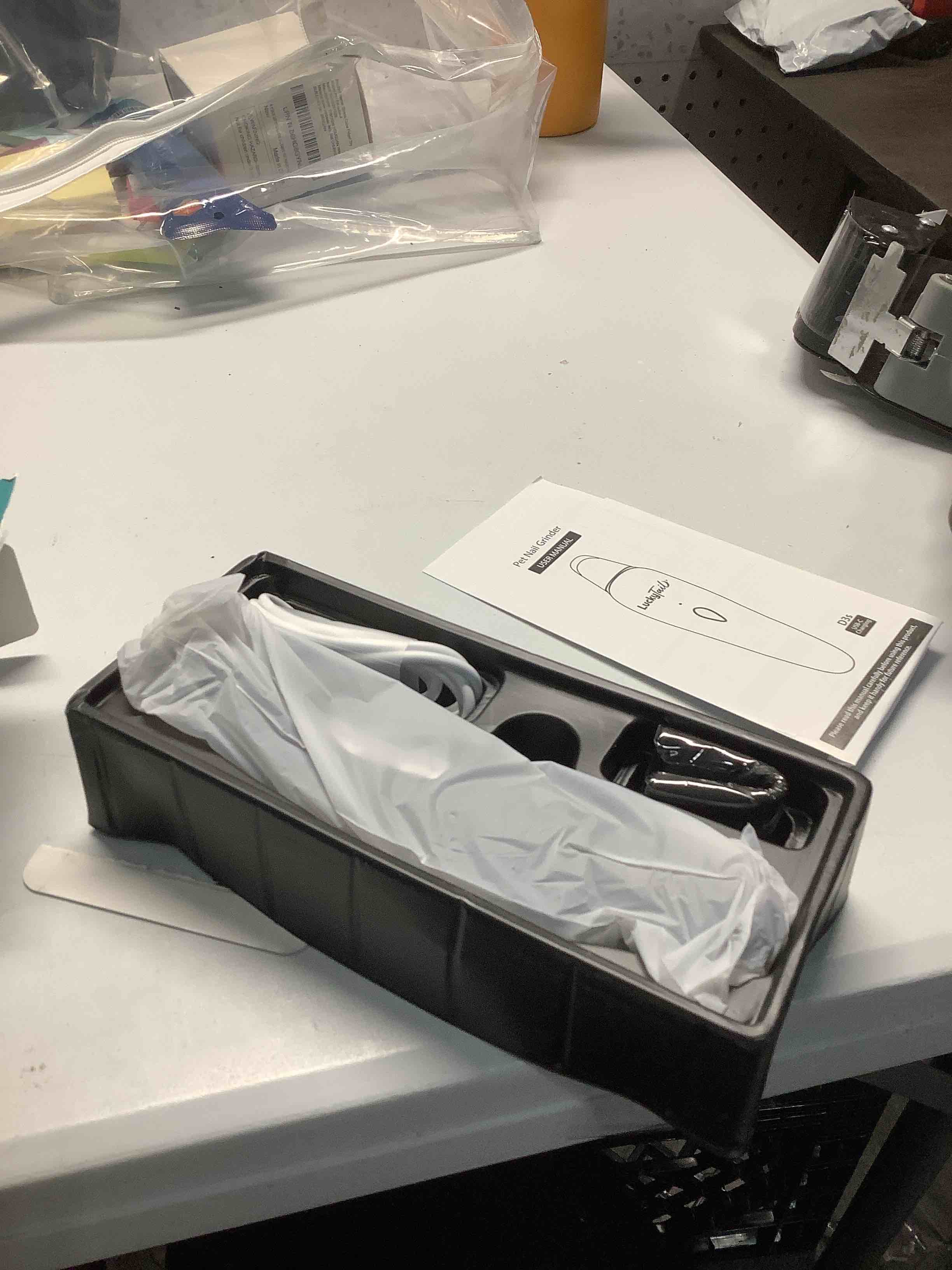 Condition photo showing Good Condition for LuckyTail Pet Nail Grinder for Dogs and Cats - Super Quiet and Low Vibration Electric Dog Nail Grinder with 2 LED Lights - USB Rechargeable and Cordless - 2 Speeds - Small to Large Pets White