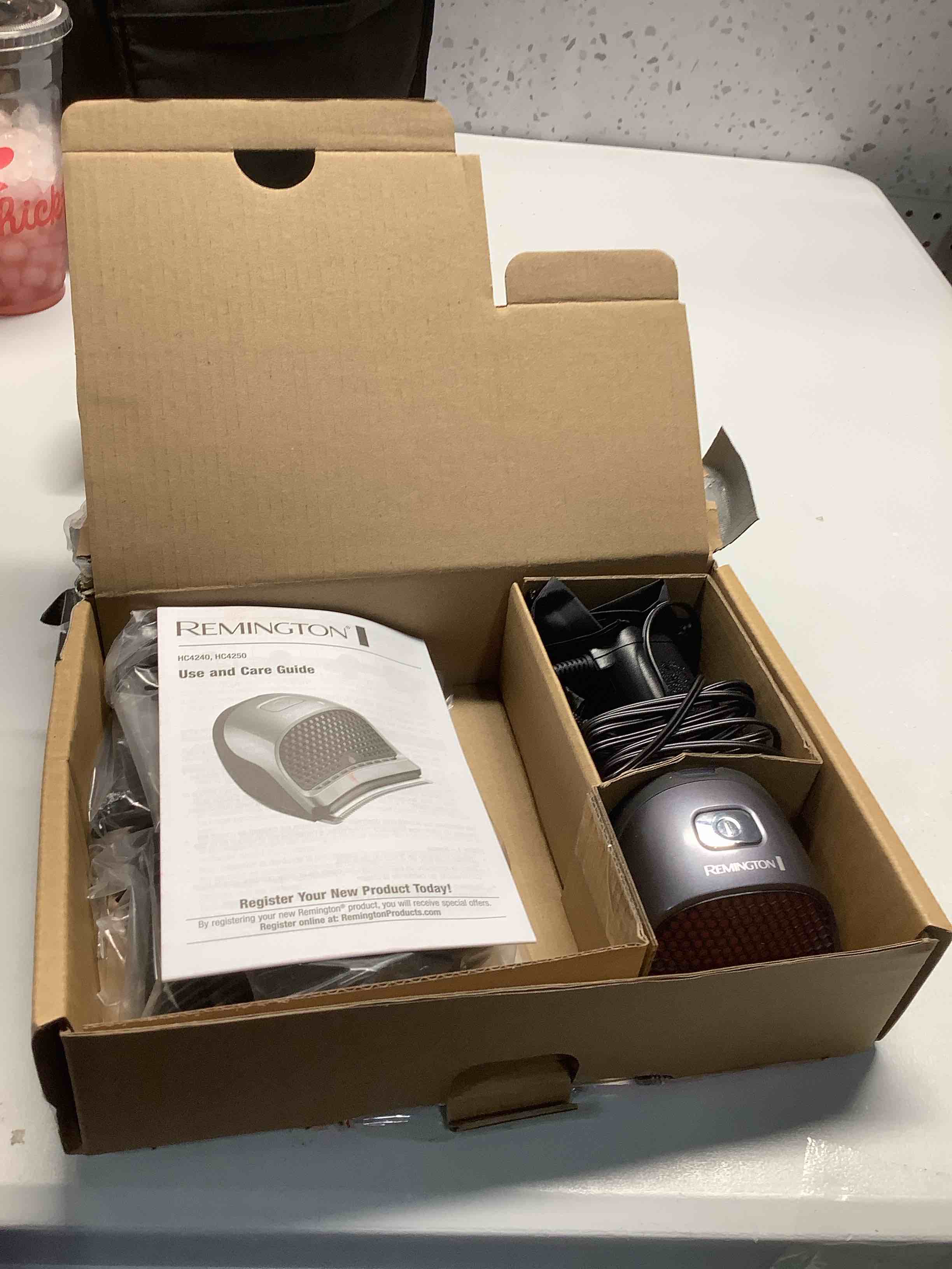 Condition photo showing Good Condition for Remington Shortcut Pro Self-Haircut Trimmer Kit, Waterproof Cordless Electric Razor for Head, Beard, and Body, Curved Blades and 9 Trimmer Lengths, Head Shaver, 5-Minute Quick-Charge, 14-Piece Set